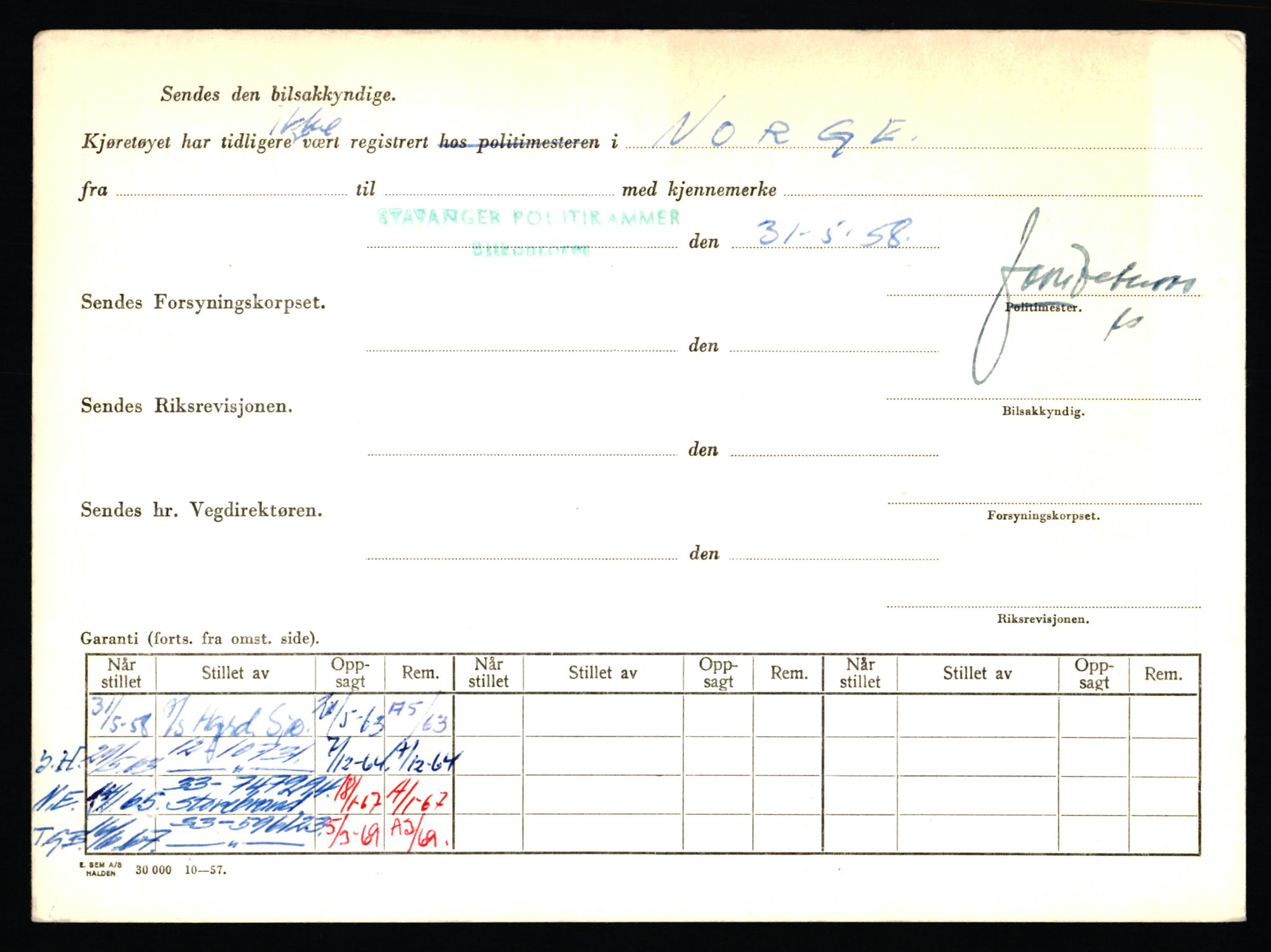 Stavanger trafikkstasjon, SAST/A-101942/0/F/L0015: L-5500 - L-5949, 1930-1971, p. 1580