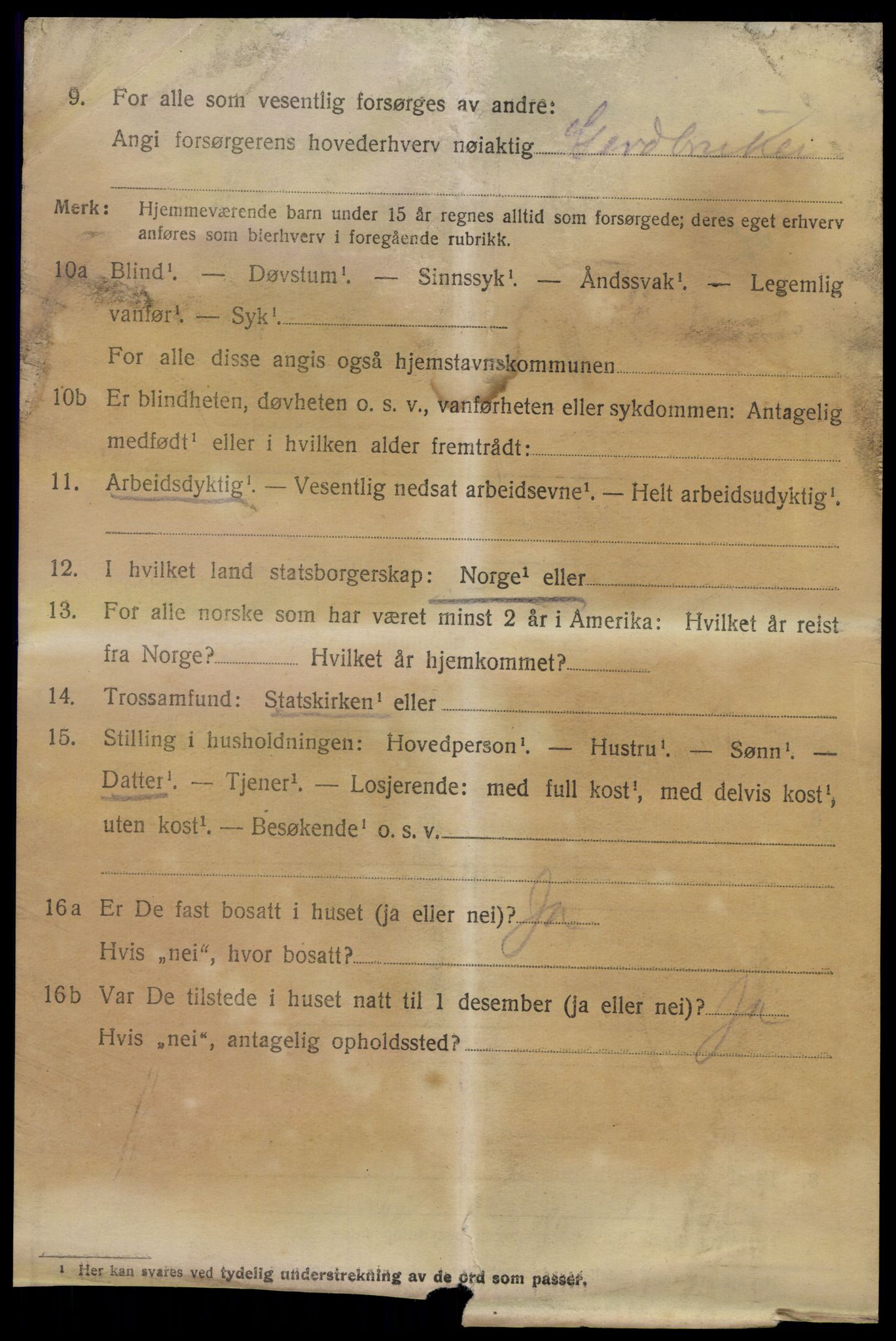 SAKO, 1920 census for Sandeherred, 1920, p. 12543
