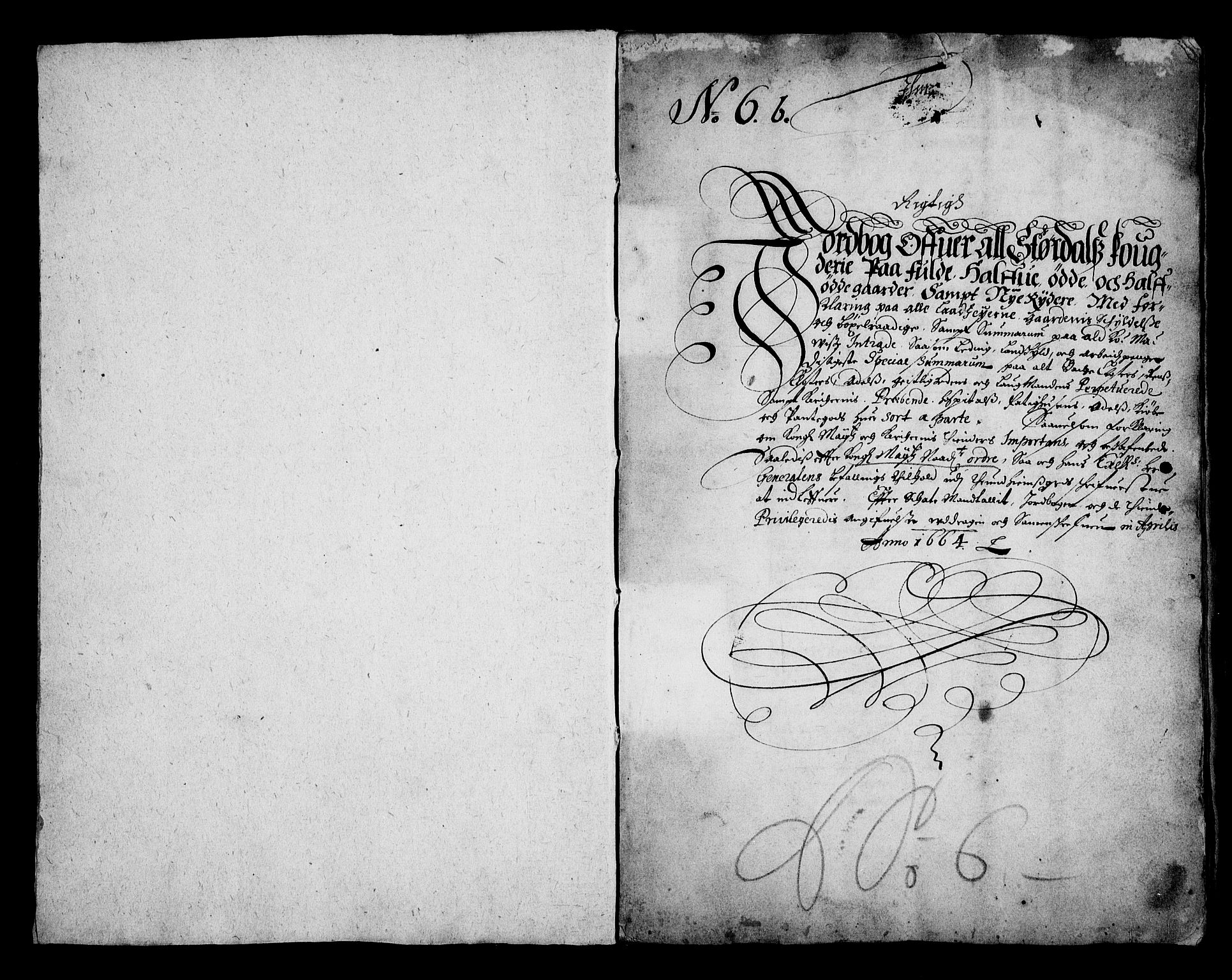Rentekammeret inntil 1814, Realistisk ordnet avdeling, AV/RA-EA-4070/N/Na/L0002/0006: [XI g]: Trondheims stifts jordebøker: / Stjørdal fogderi, 1664, p. 2