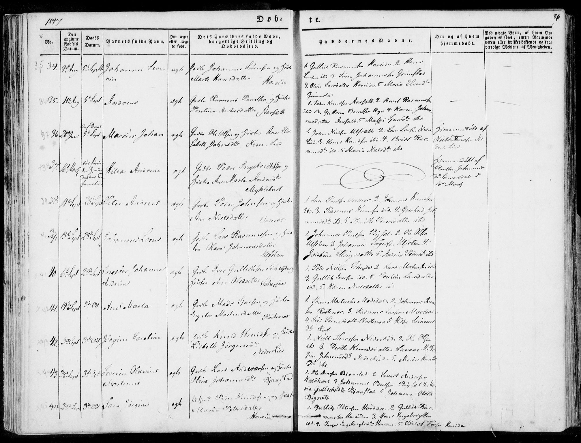 Ministerialprotokoller, klokkerbøker og fødselsregistre - Møre og Romsdal, AV/SAT-A-1454/509/L0104: Parish register (official) no. 509A02, 1833-1847, p. 86