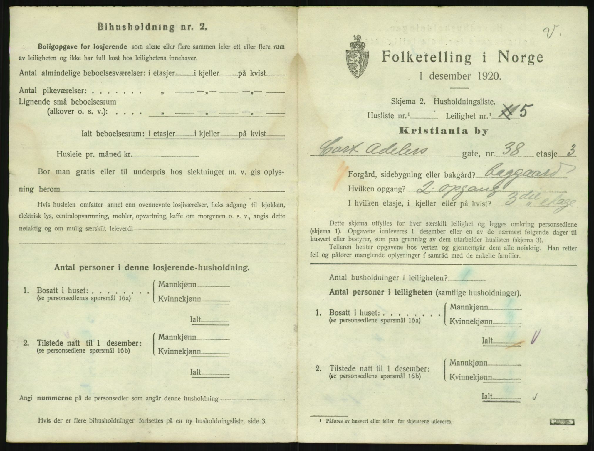 SAO, 1920 census for Kristiania, 1920, p. 55518