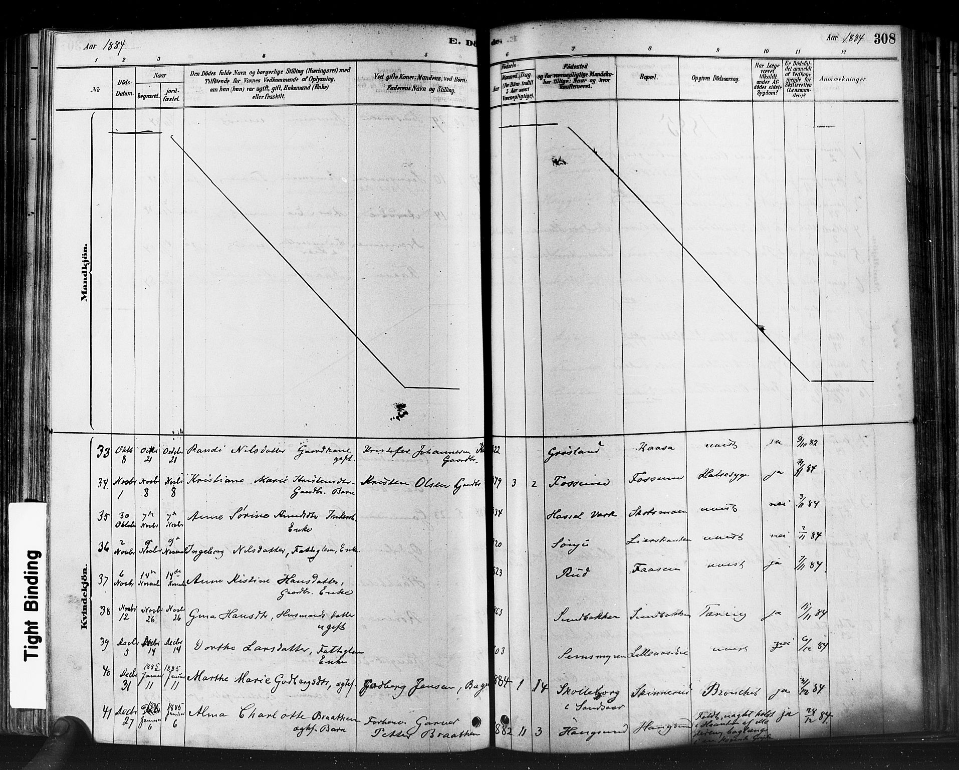Eiker kirkebøker, SAKO/A-4/F/Fb/L0001: Parish register (official) no. II 1, 1878-1888, p. 308