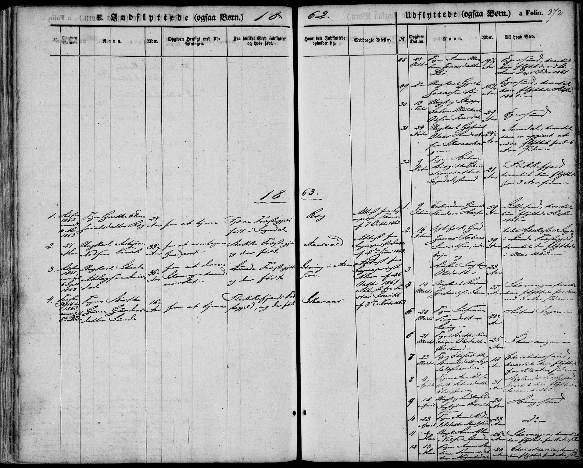 Sokndal sokneprestkontor, SAST/A-101808: Parish register (official) no. A 9, 1857-1874, p. 372