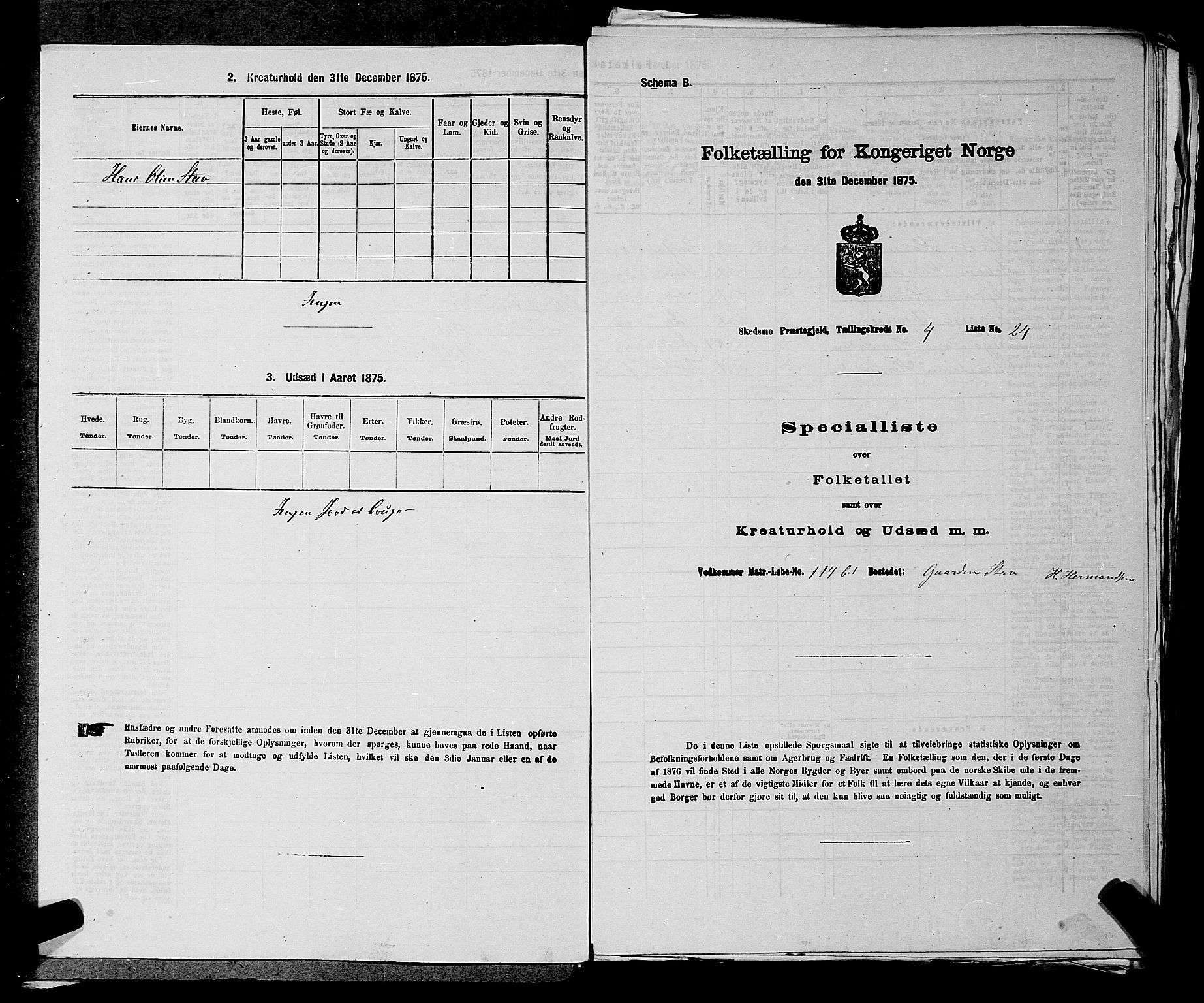 RA, 1875 census for 0231P Skedsmo, 1875, p. 557