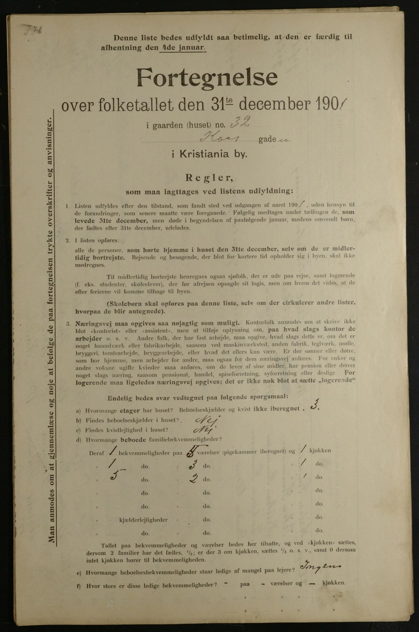 OBA, Municipal Census 1901 for Kristiania, 1901, p. 8219