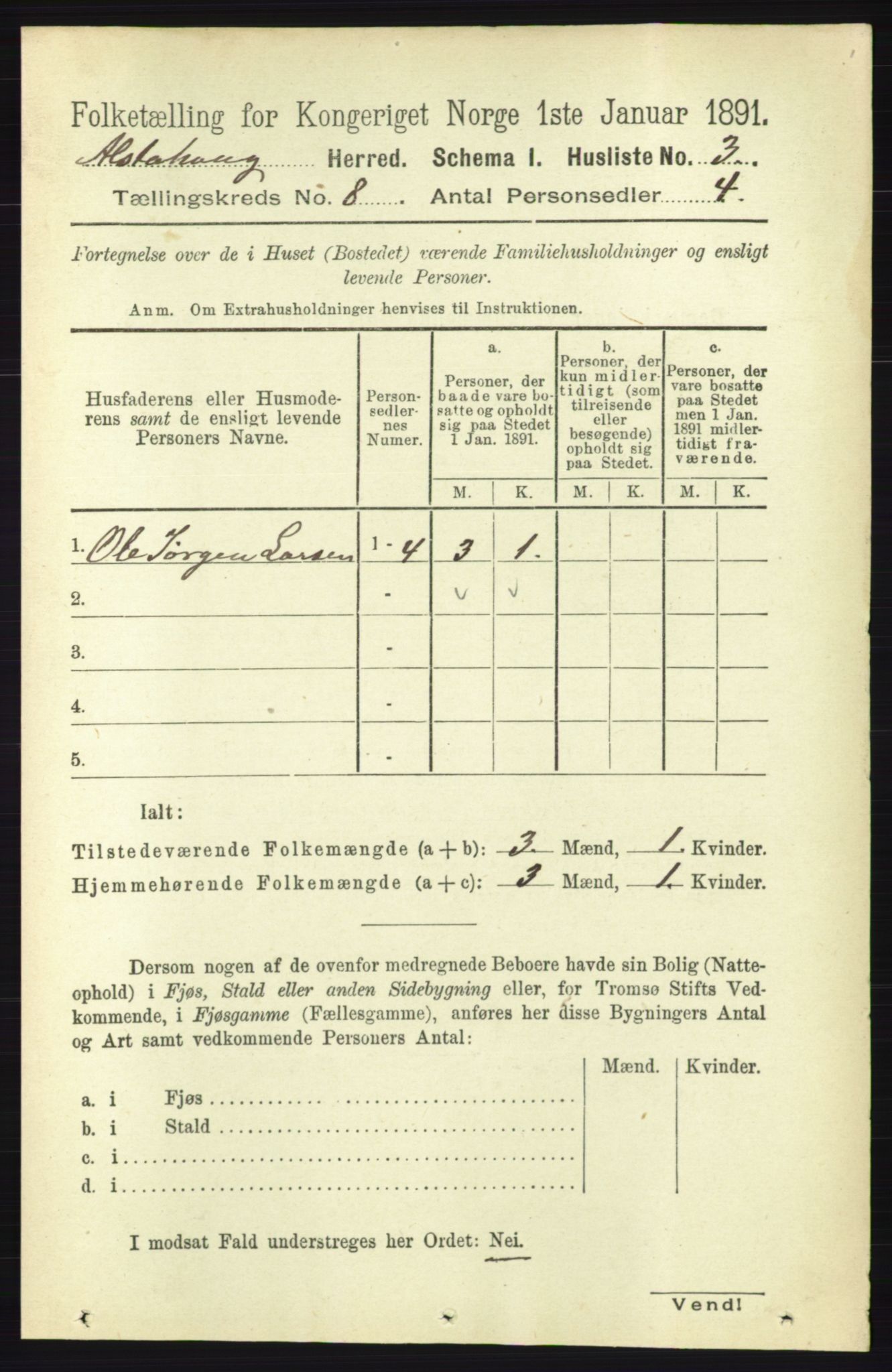 RA, 1891 census for 1820 Alstahaug, 1891, p. 2857