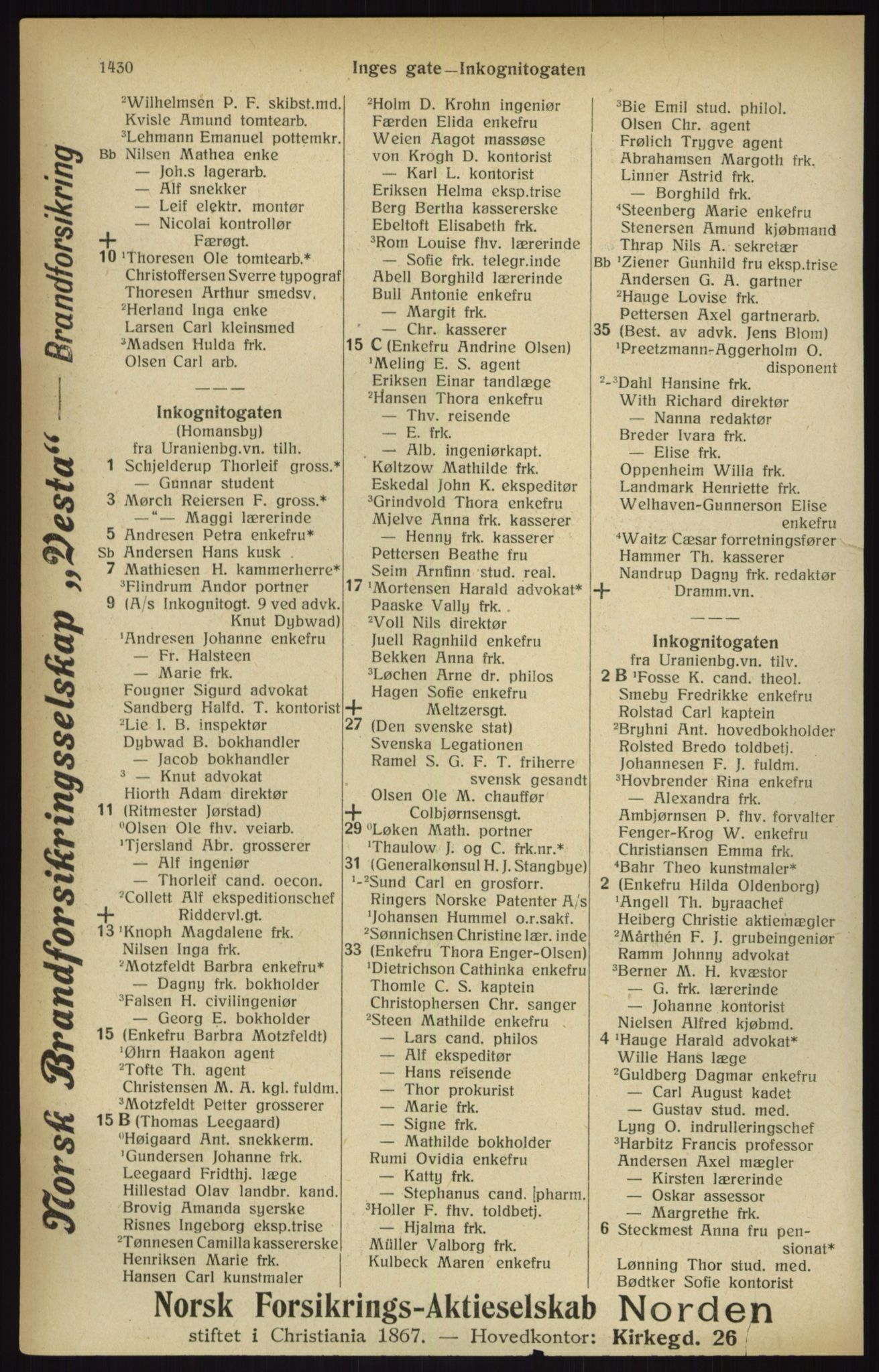 Kristiania/Oslo adressebok, PUBL/-, 1916, p. 1430