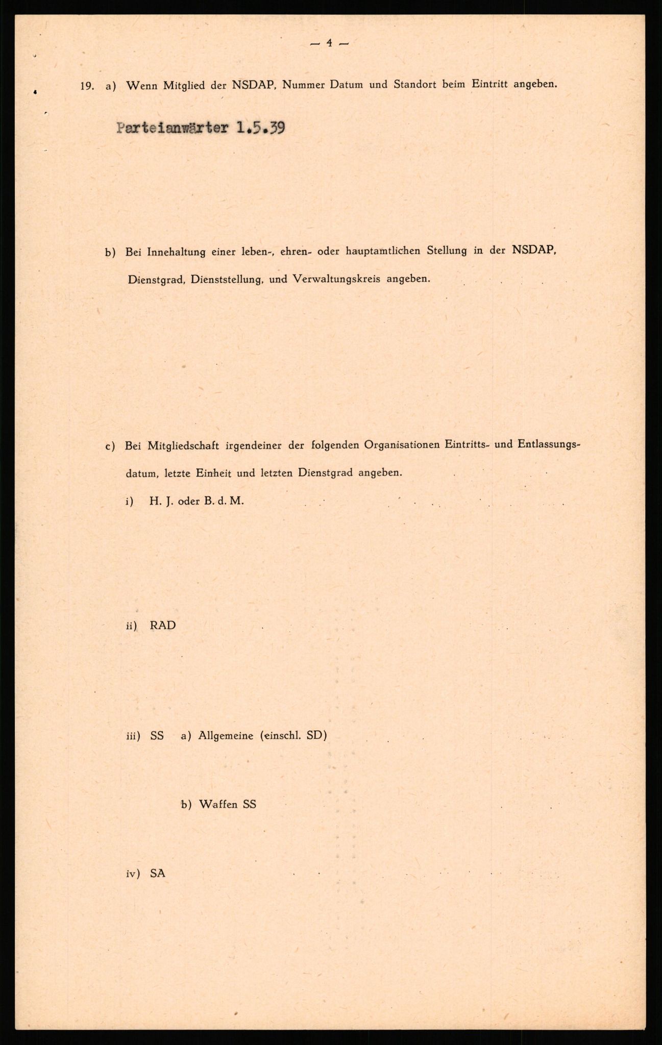 Forsvaret, Forsvarets overkommando II, AV/RA-RAFA-3915/D/Db/L0039: CI Questionaires. Tyske okkupasjonsstyrker i Norge. Østerrikere., 1945-1946, p. 419