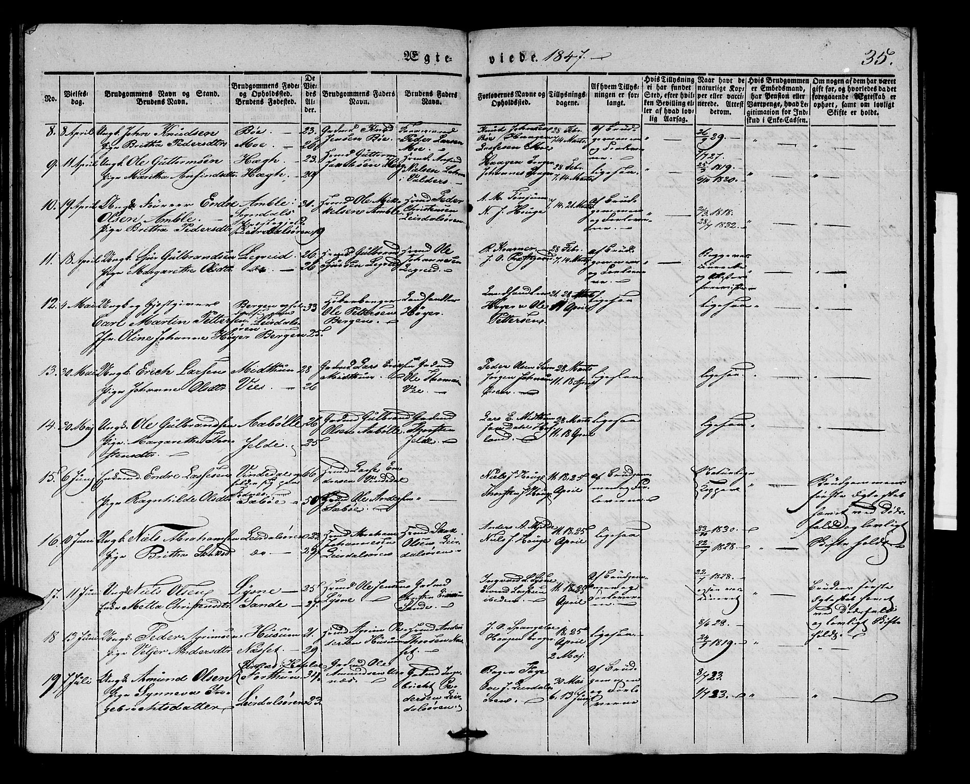 Lærdal sokneprestembete, SAB/A-81201: Parish register (official) no. A 8, 1834-1853, p. 35