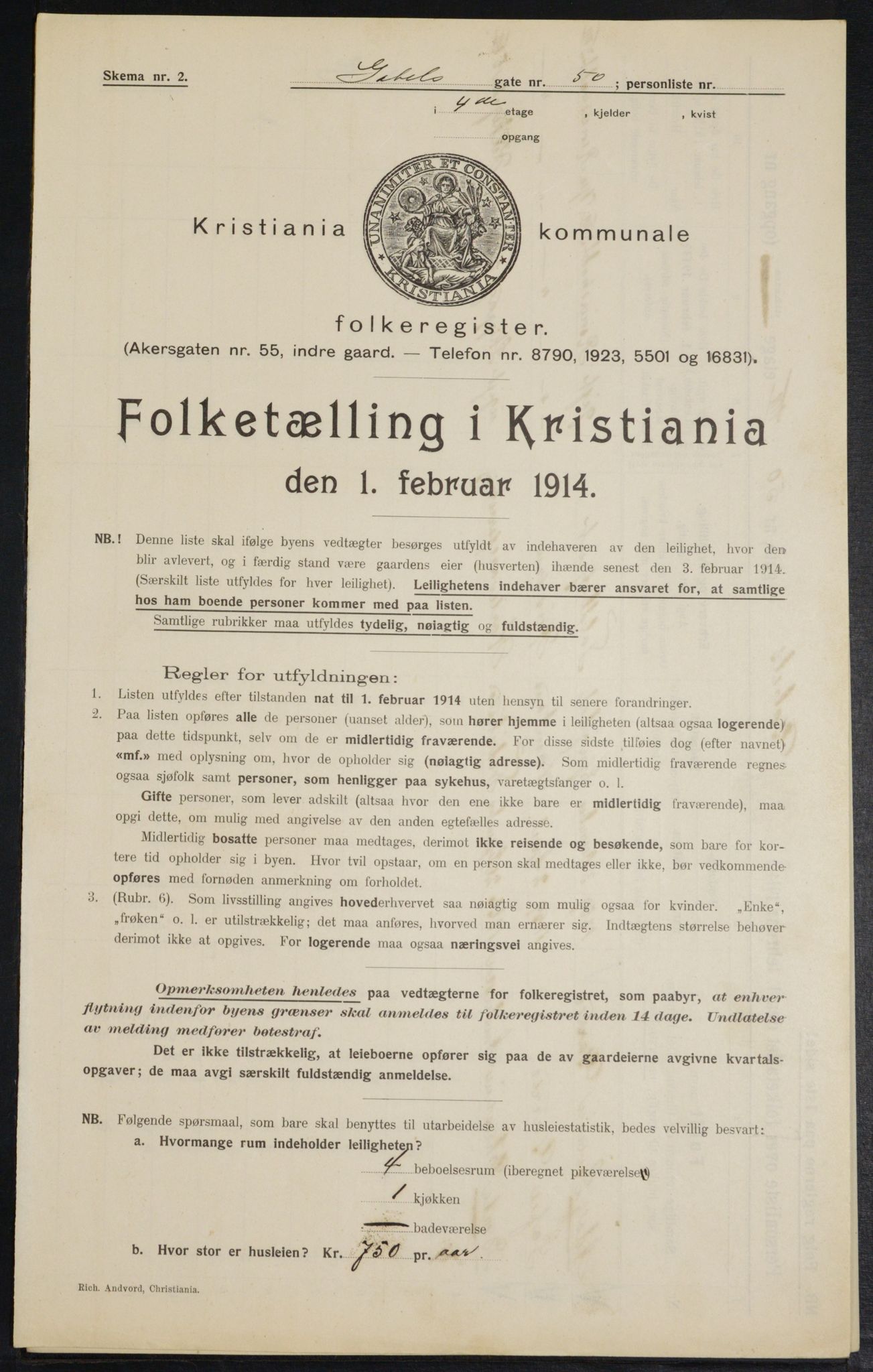 OBA, Municipal Census 1914 for Kristiania, 1914, p. 28905