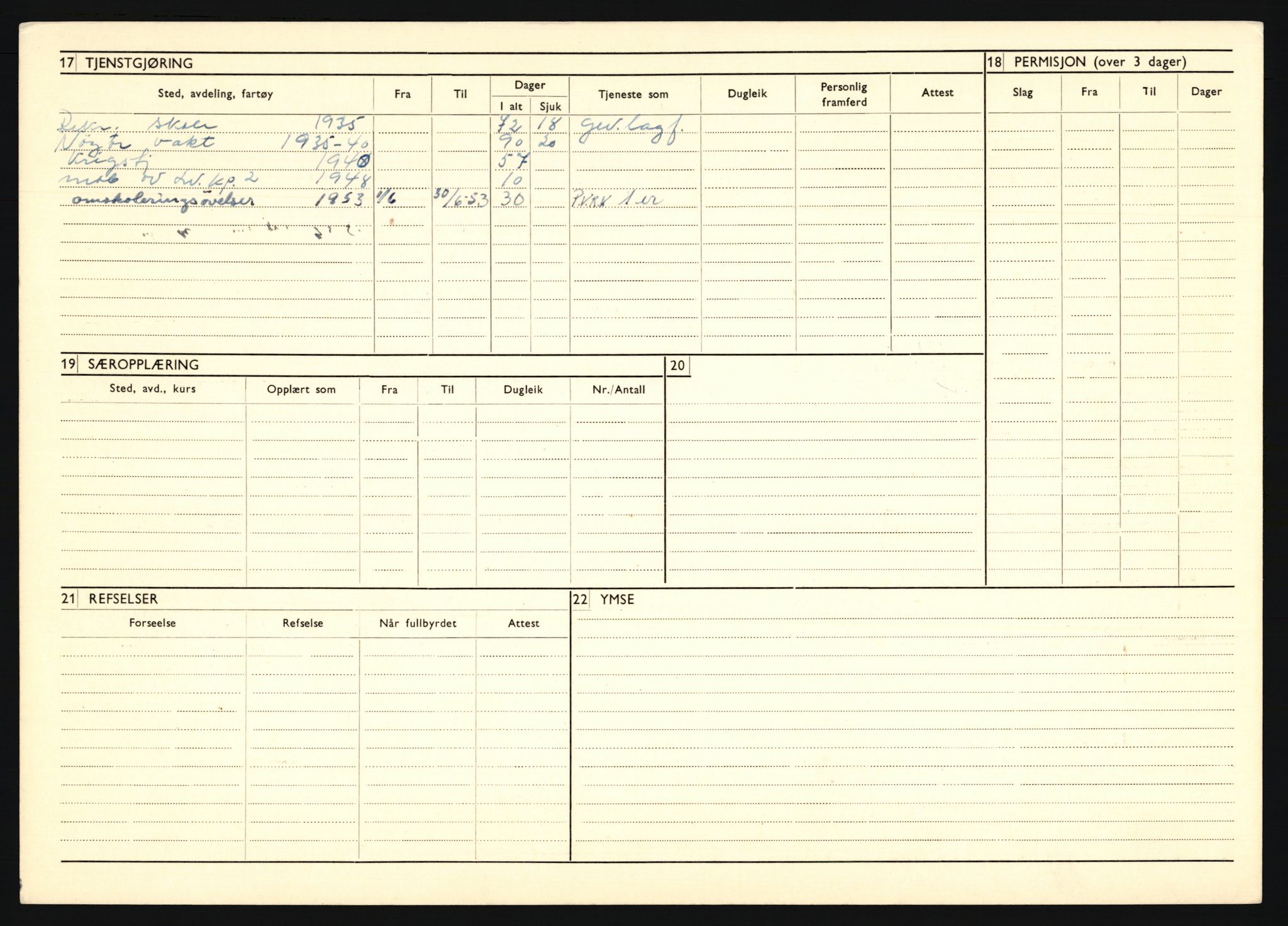 Forsvaret, Troms infanteriregiment nr. 16, AV/RA-RAFA-3146/P/Pa/L0019: Rulleblad for regimentets menige mannskaper, årsklasse 1935, 1935, p. 82