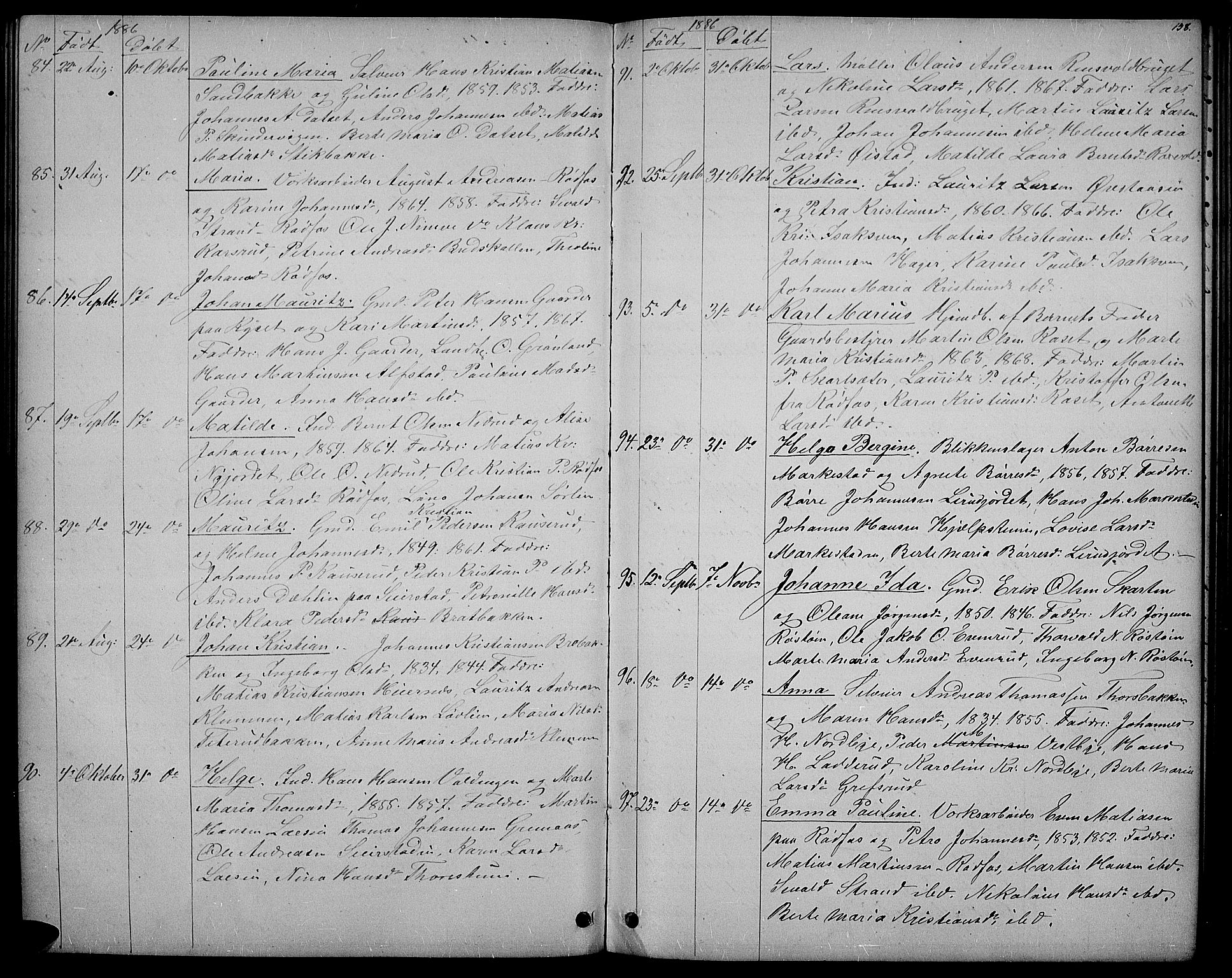 Vestre Toten prestekontor, SAH/PREST-108/H/Ha/Hab/L0006: Parish register (copy) no. 6, 1870-1887, p. 158
