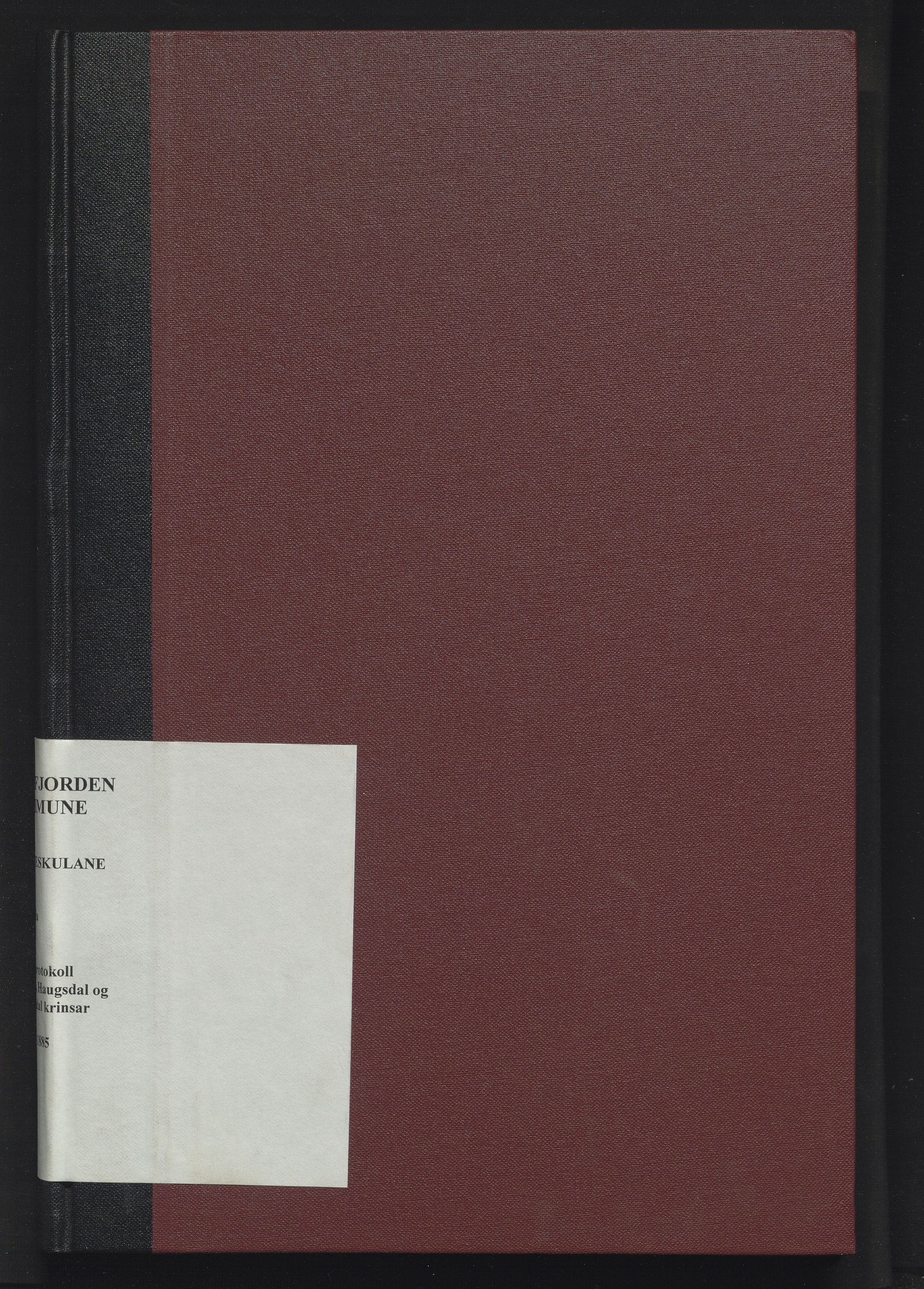 Masfjorden kommune. Barneskulane, IKAH/1266-231/F/Fa/L0001: Skuleprotokoll for Risnes, Haugsdal og Tangedal krinsar, 1863-1885