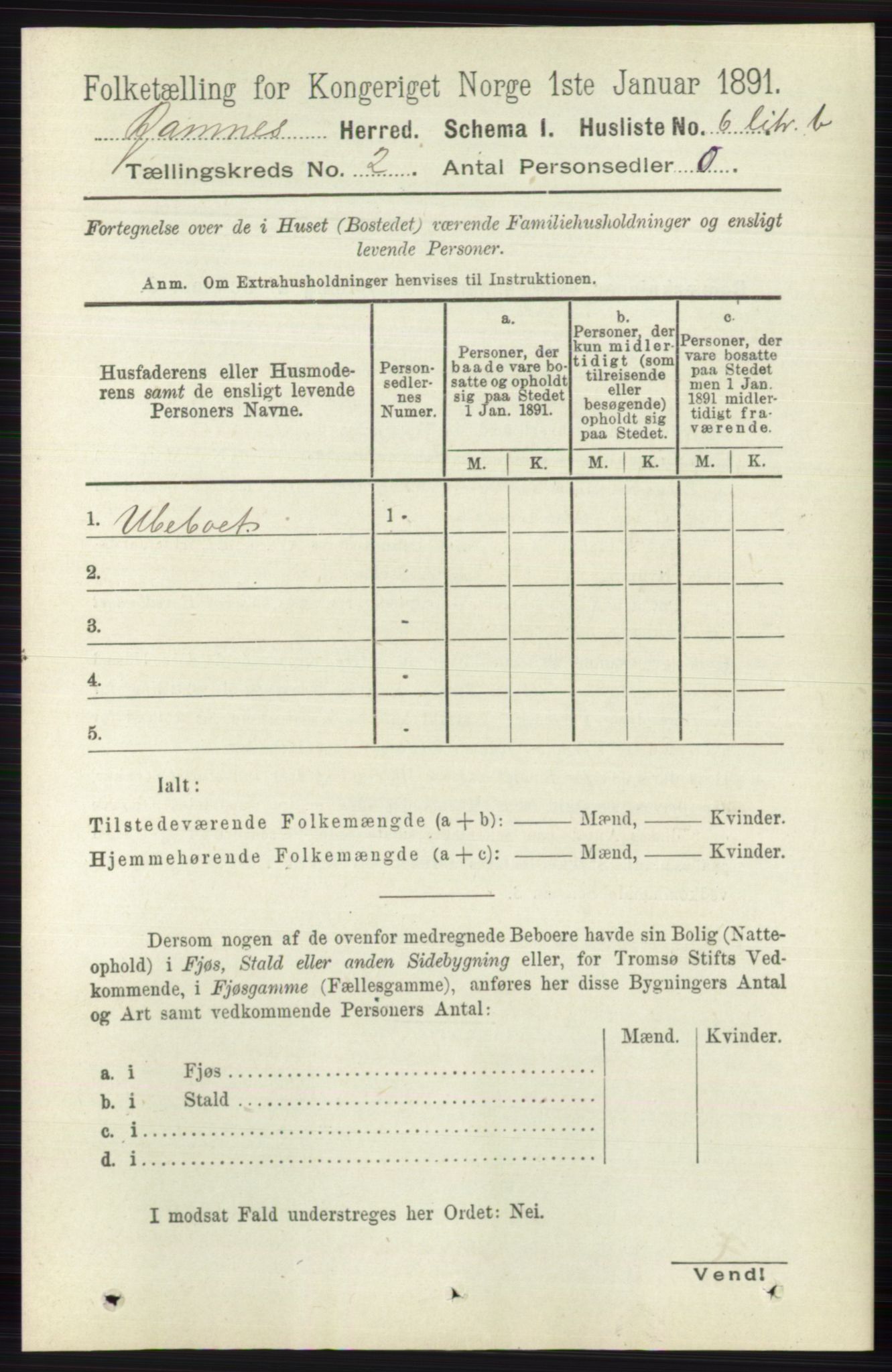 RA, 1891 census for 0718 Ramnes, 1891, p. 460