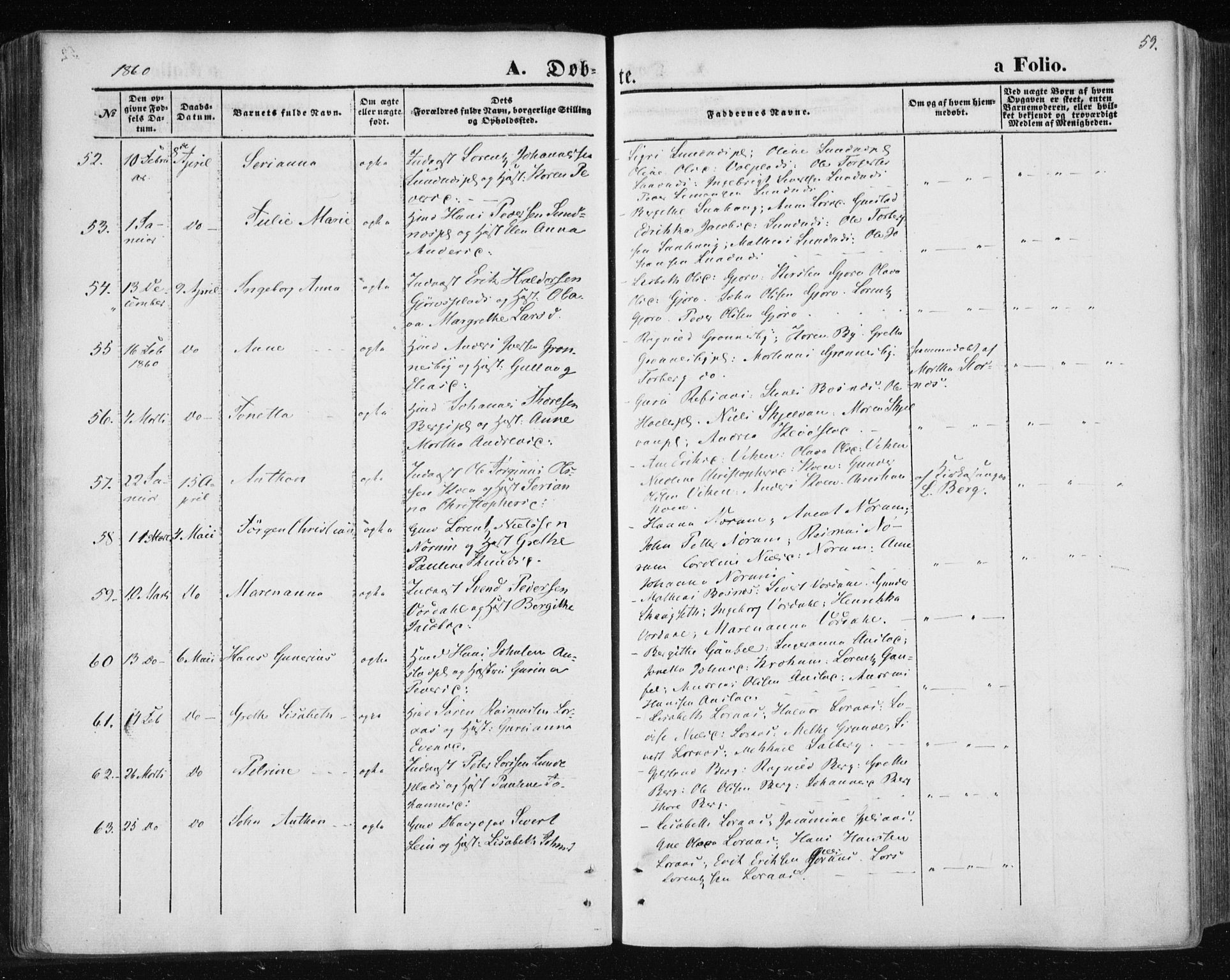 Ministerialprotokoller, klokkerbøker og fødselsregistre - Nord-Trøndelag, AV/SAT-A-1458/730/L0283: Parish register (official) no. 730A08, 1855-1865, p. 59