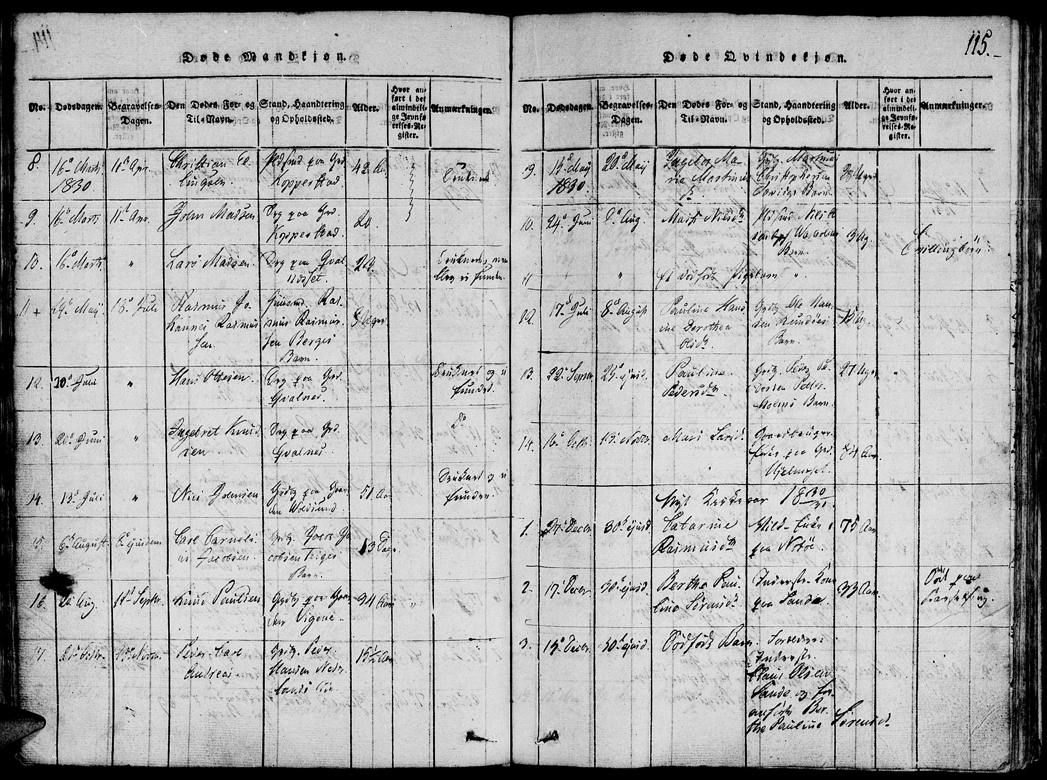 Ministerialprotokoller, klokkerbøker og fødselsregistre - Møre og Romsdal, AV/SAT-A-1454/507/L0069: Parish register (official) no. 507A04, 1816-1841, p. 115