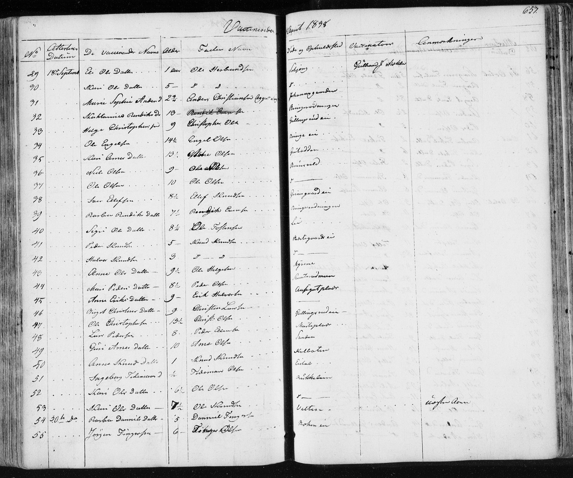 Nes kirkebøker, AV/SAKO-A-236/F/Fa/L0009: Parish register (official) no. 9, 1834-1863, p. 657