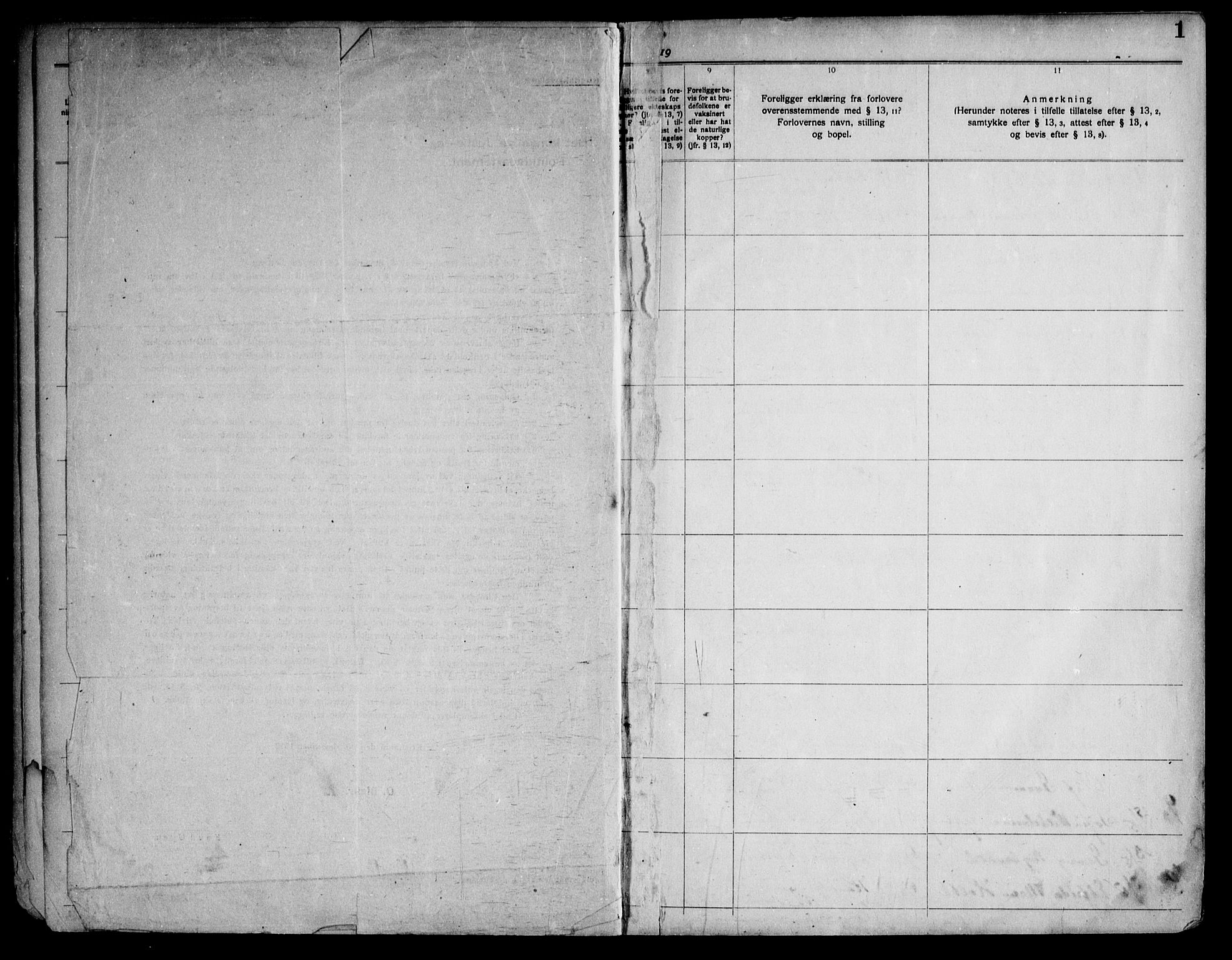 Skoger kirkebøker, SAKO/A-59/H/Ha/L0001: Banns register no. I 1, 1920-1952, p. 1
