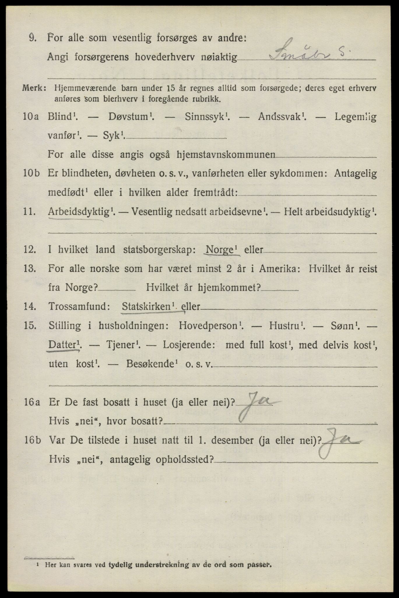 SAO, 1920 census for Nes, 1920, p. 7631