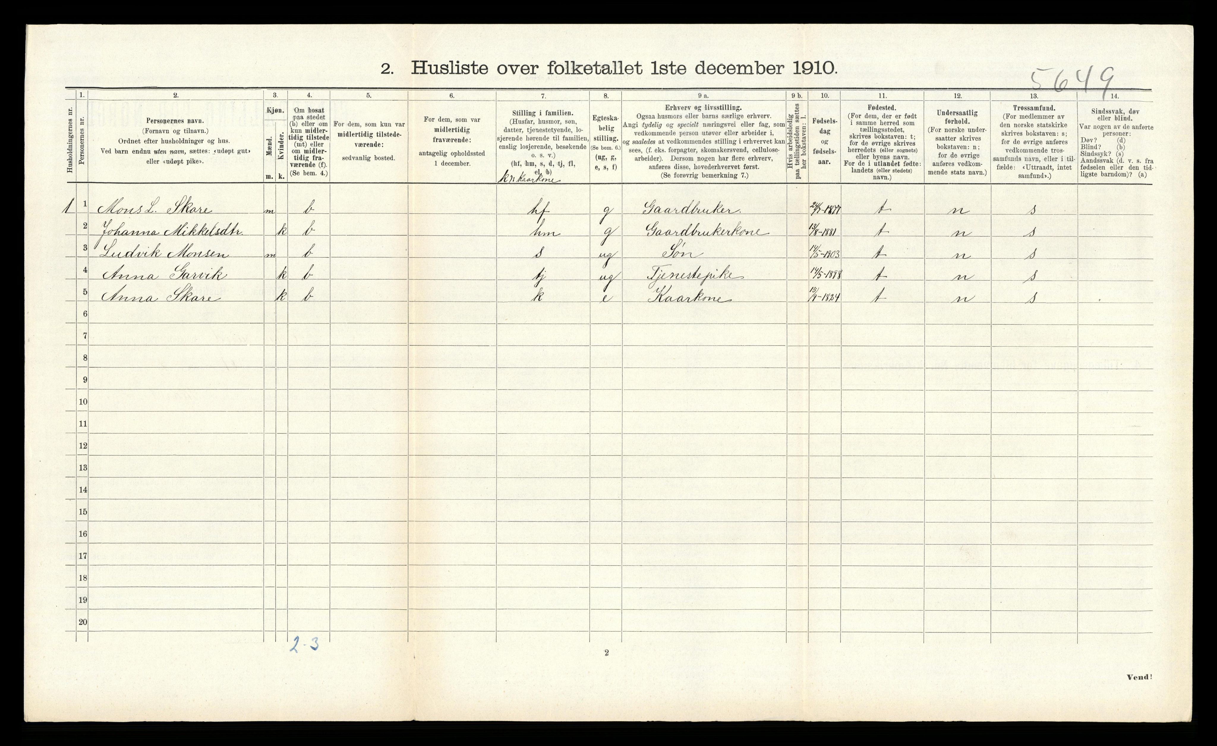 RA, 1910 census for Alversund, 1910, p. 829