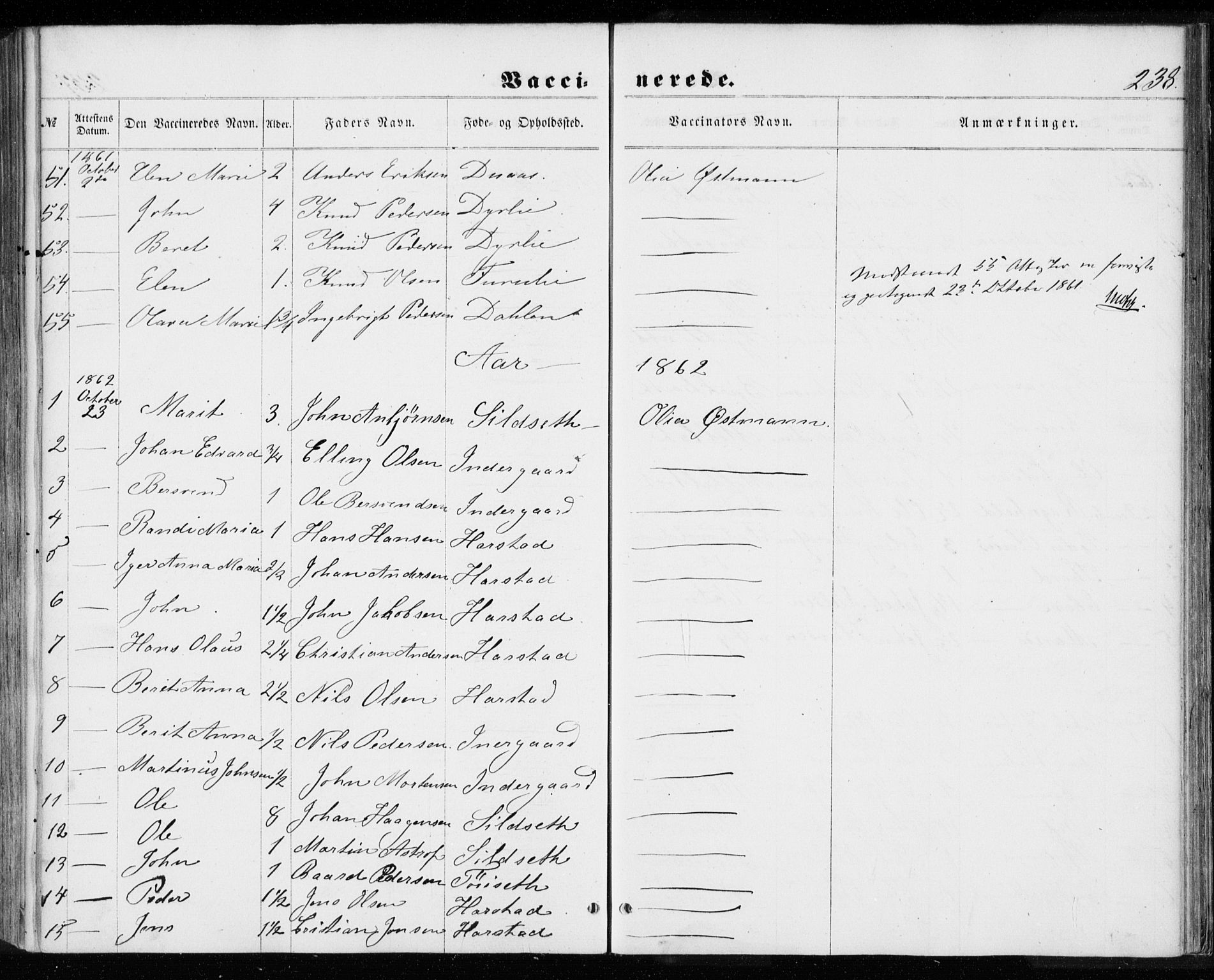 Ministerialprotokoller, klokkerbøker og fødselsregistre - Møre og Romsdal, AV/SAT-A-1454/584/L0965: Parish register (official) no. 584A05, 1857-1868, p. 238