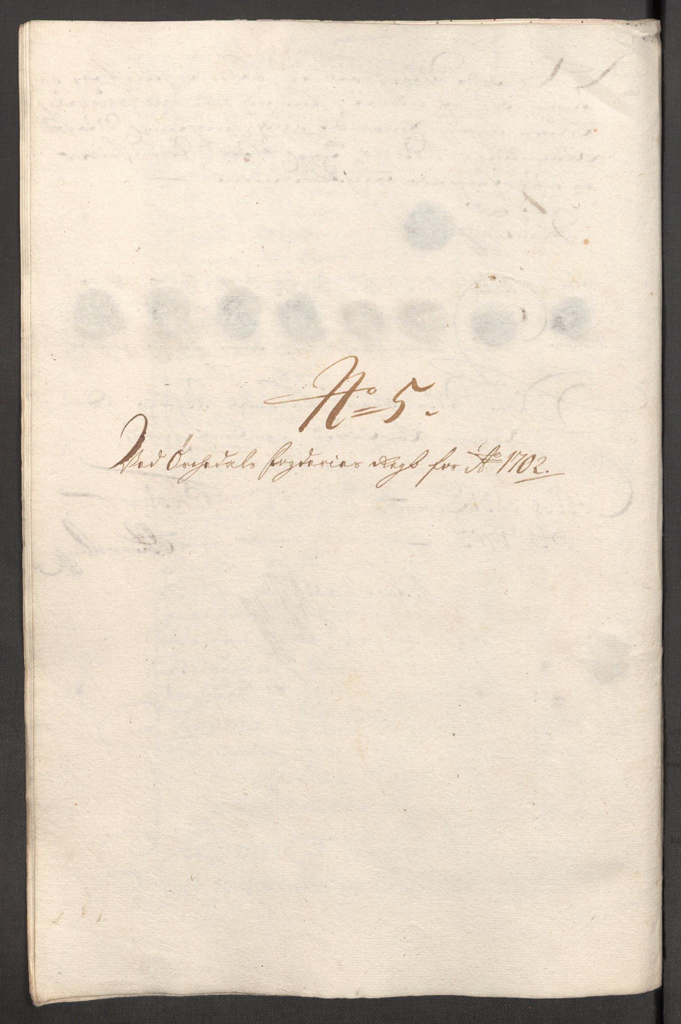 Rentekammeret inntil 1814, Reviderte regnskaper, Fogderegnskap, RA/EA-4092/R60/L3952: Fogderegnskap Orkdal og Gauldal, 1702, p. 105