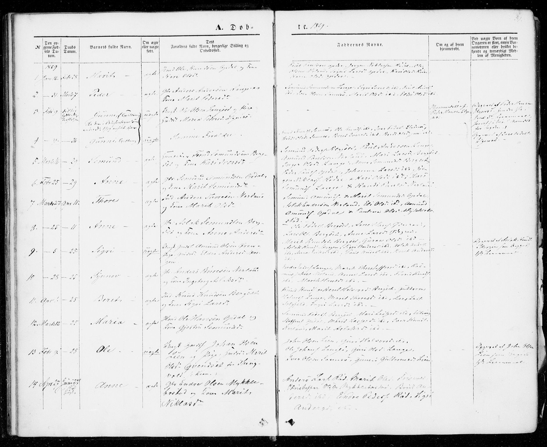 Ministerialprotokoller, klokkerbøker og fødselsregistre - Møre og Romsdal, SAT/A-1454/554/L0643: Parish register (official) no. 554A01, 1846-1879, p. 31