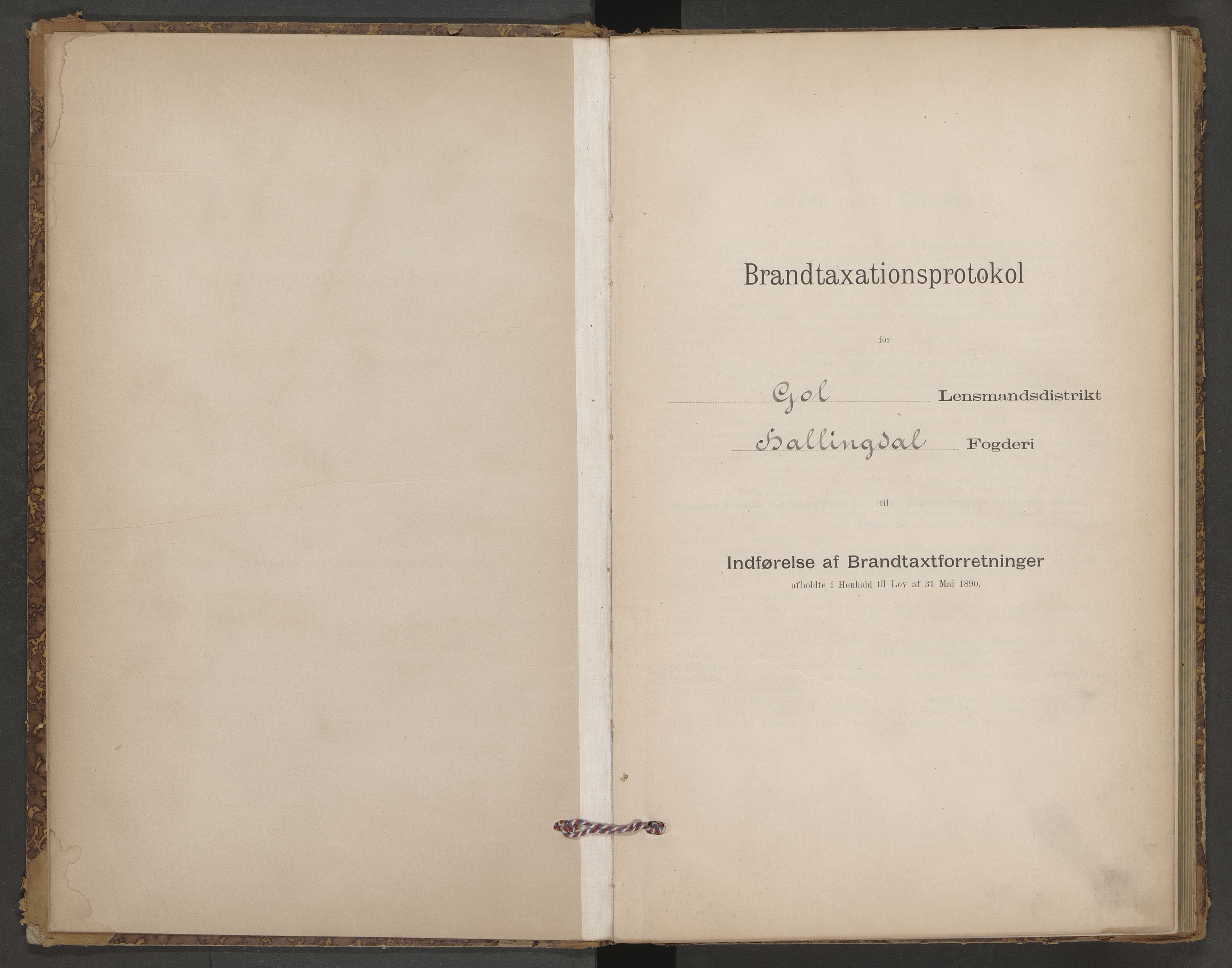 Gol og Hemsedal lensmannskontor, AV/SAKO-A-510/Y/Yf/Yfb/L0001: Skjematakstprotokoll, 1895-1934