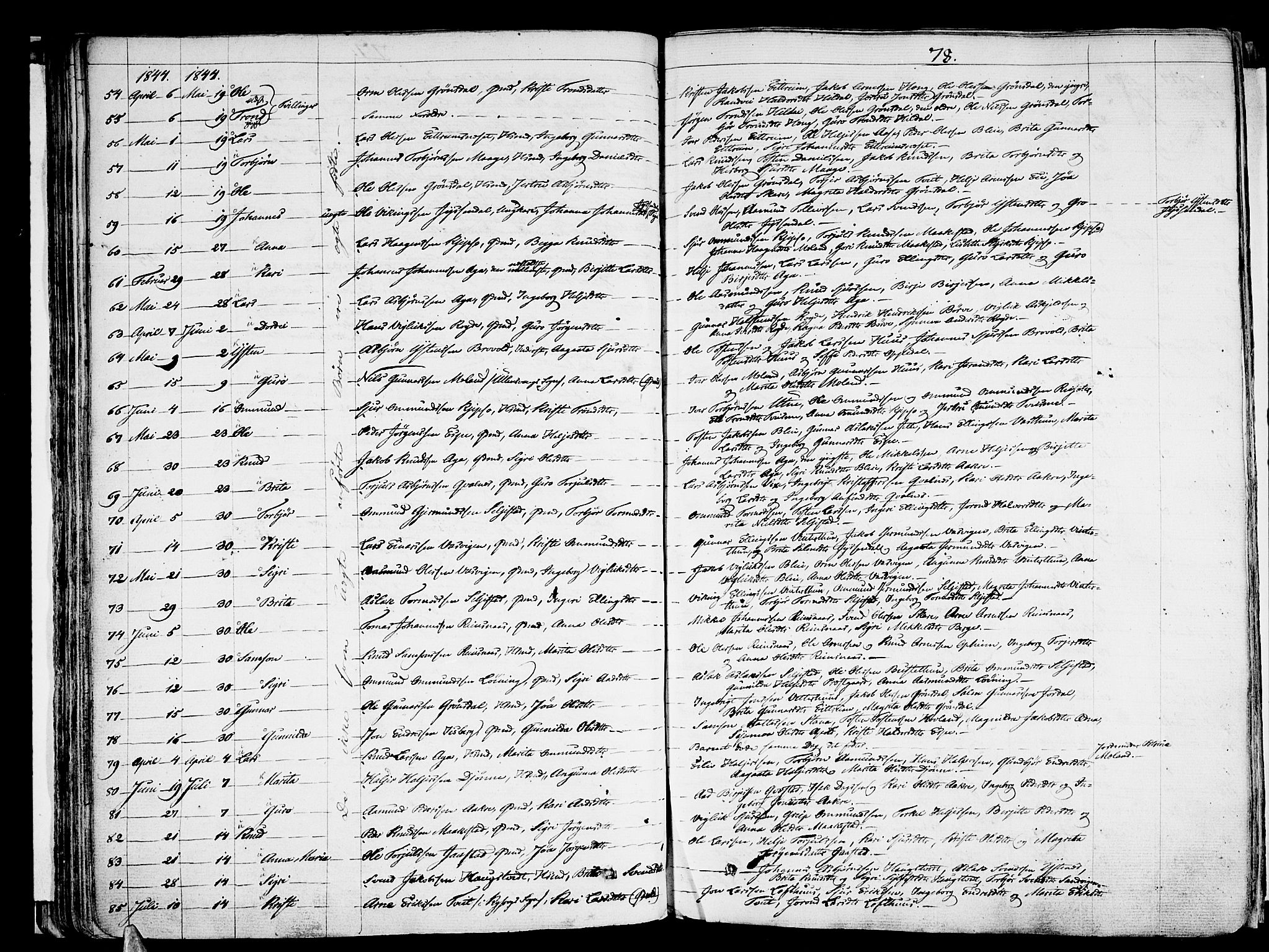 Ullensvang sokneprestembete, AV/SAB-A-78701/H/Haa: Parish register (official) no. A 10, 1825-1853, p. 78