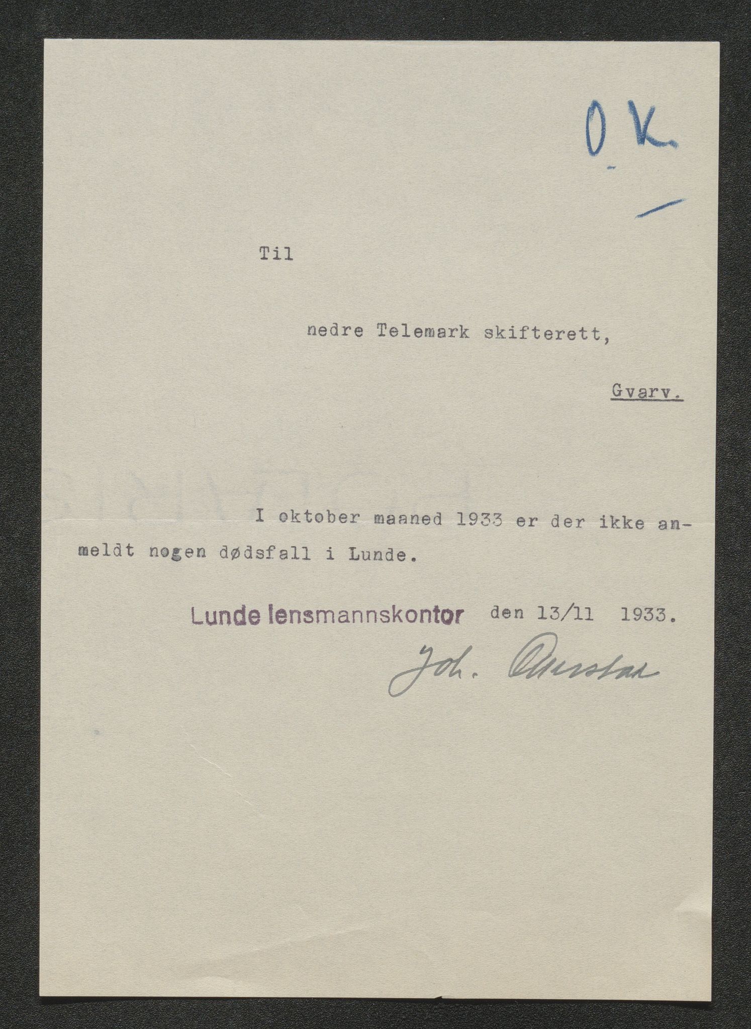 Nedre Telemark sorenskriveri, SAKO/A-135/H/Ha/Hab/L0008: Dødsfallsfortegnelser
, 1931-1935, p. 958