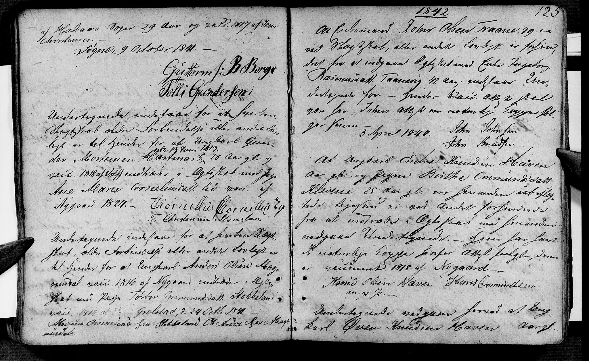 Søgne sokneprestkontor, SAK/1111-0037/F/Fa/Fab/L0007: Parish register (official) no. A 7, 1791-1851, p. 125