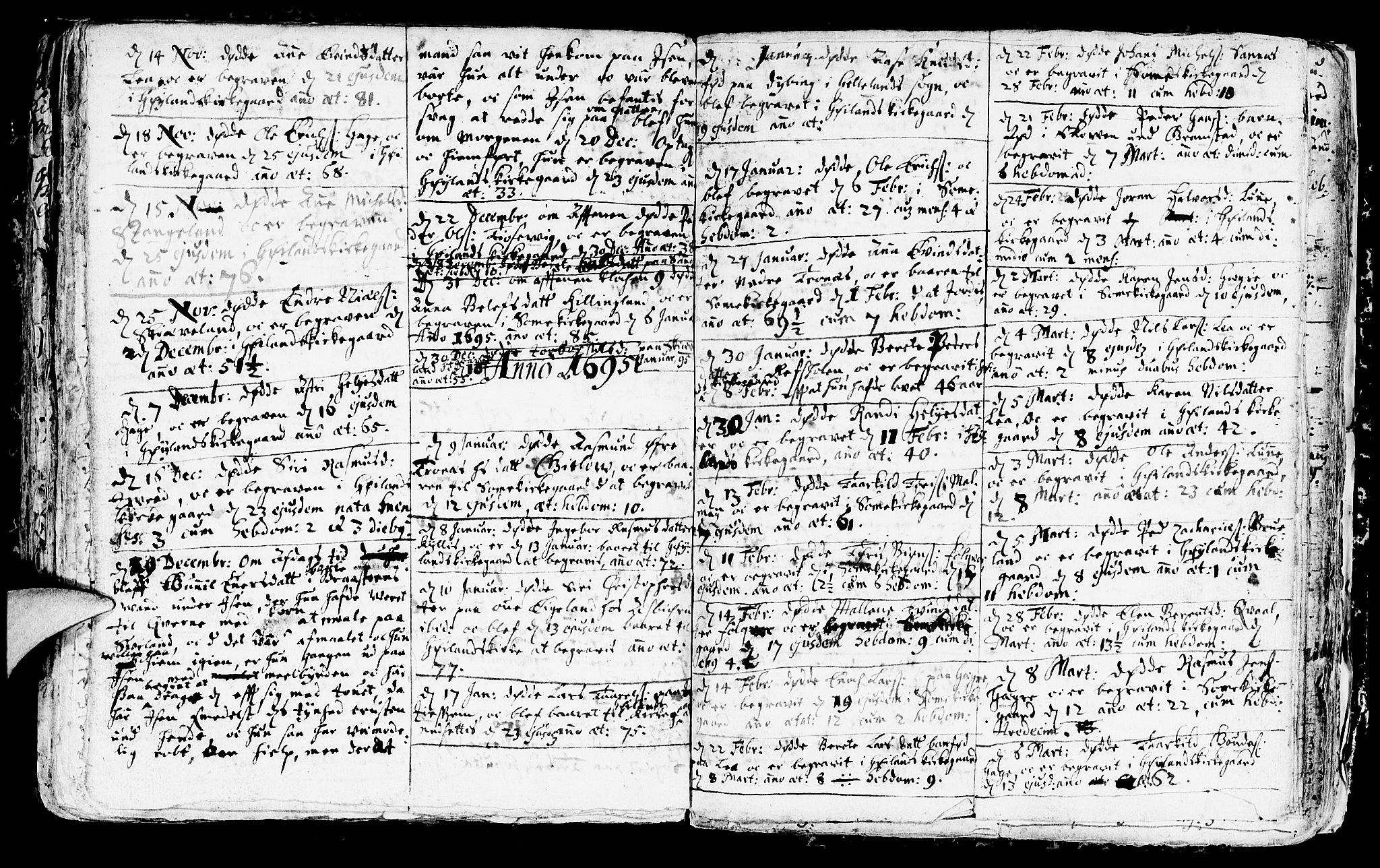 Høyland sokneprestkontor, AV/SAST-A-101799/001/30BA/L0001: Parish register (official) no. A 1, 1691-1732