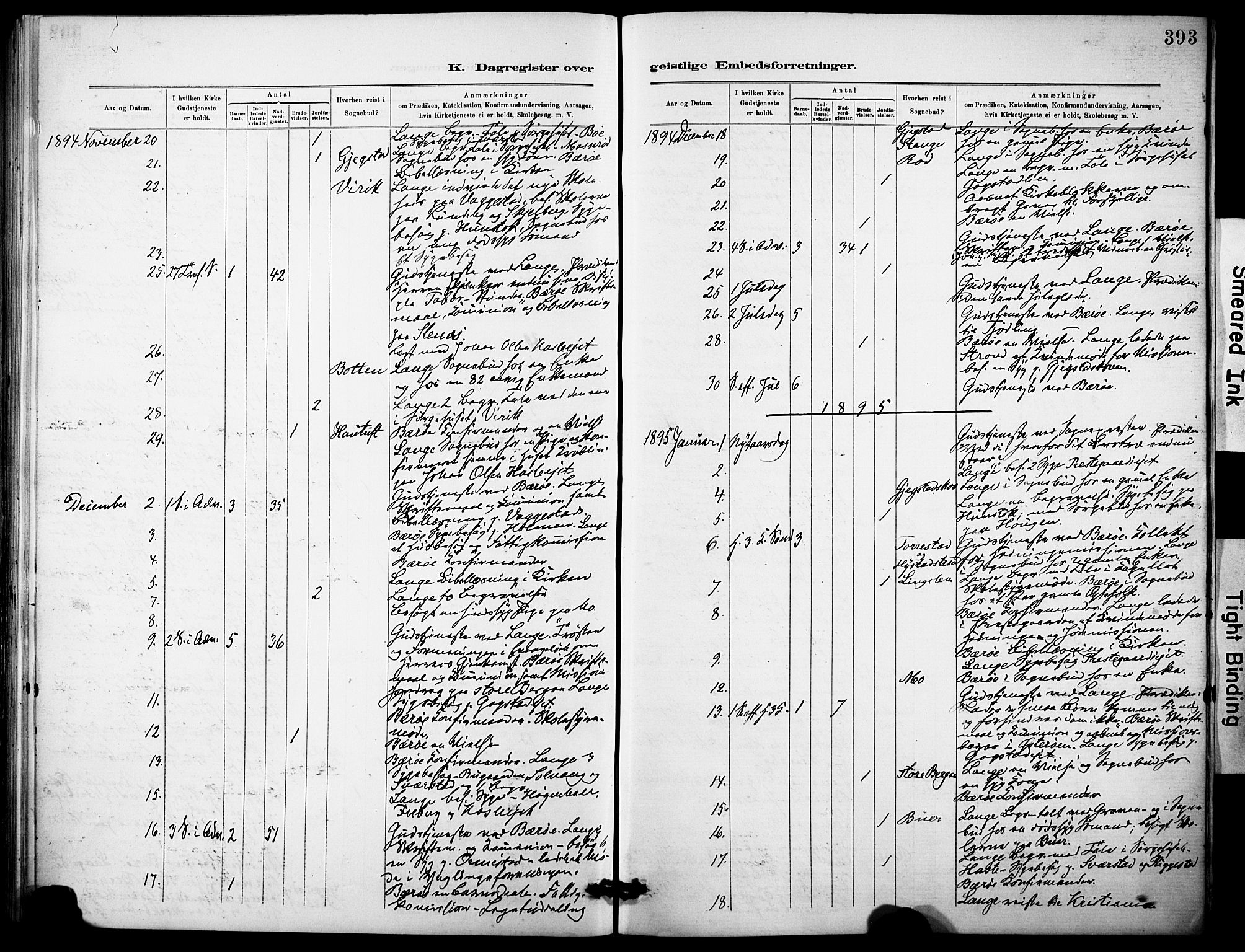 Sandar kirkebøker, SAKO/A-243/F/Fa/L0013: Parish register (official) no. 13, 1883-1895, p. 393