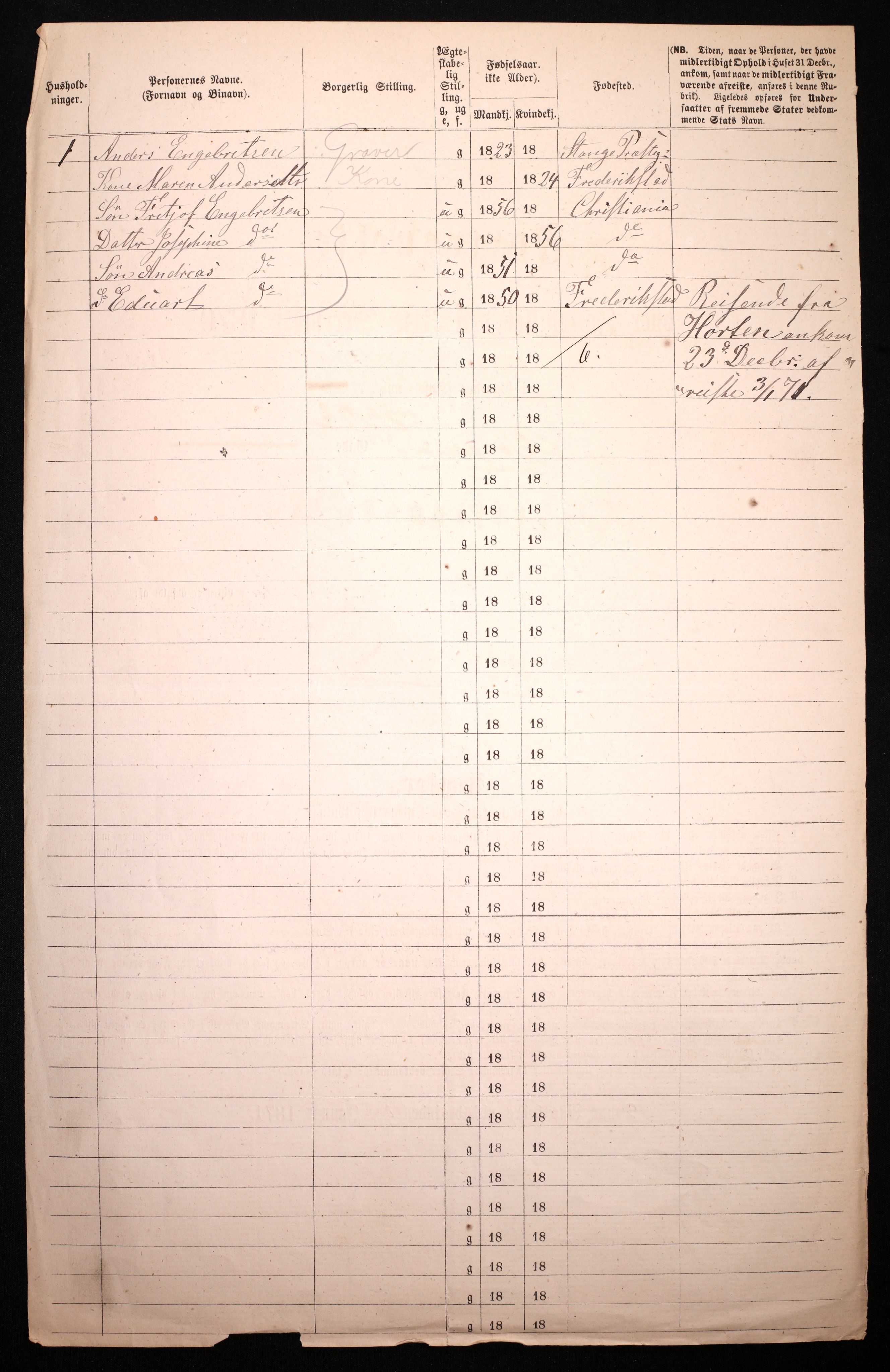 RA, 1870 census for 0301 Kristiania, 1870, p. 421