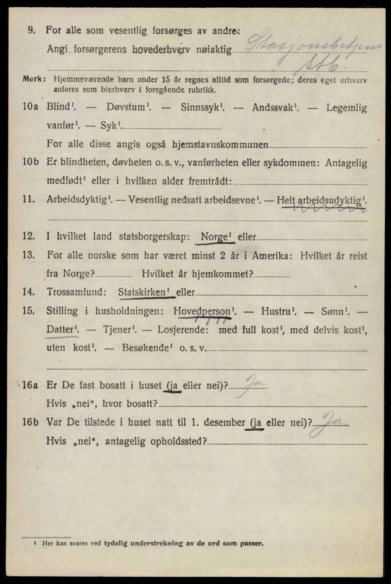 SAO, 1920 census for Bærum, 1920, p. 13985