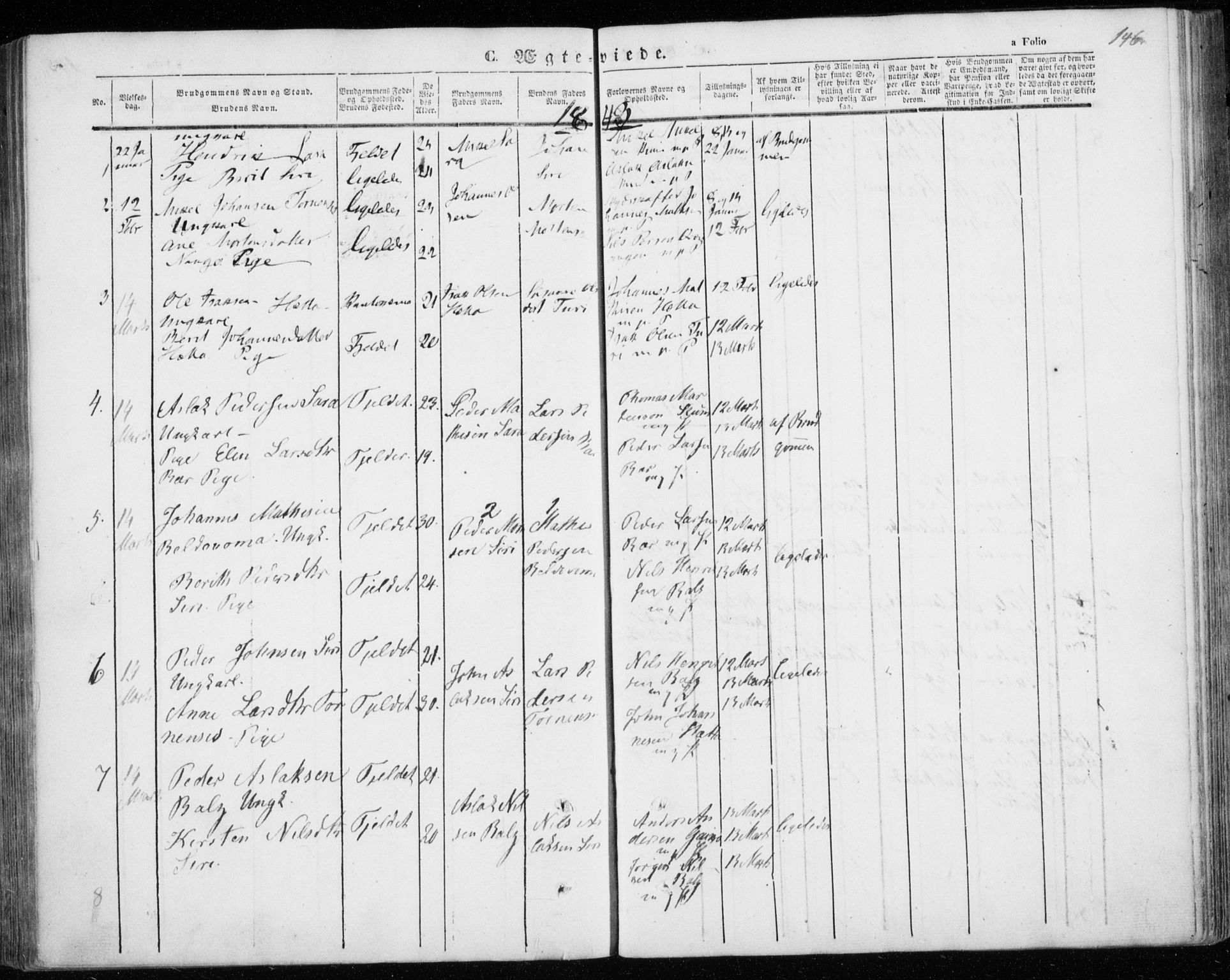 Kautokeino sokneprestembete, SATØ/S-1340/H/Ha/L0002.kirke: Parish register (official) no. 2, 1843-1861, p. 146