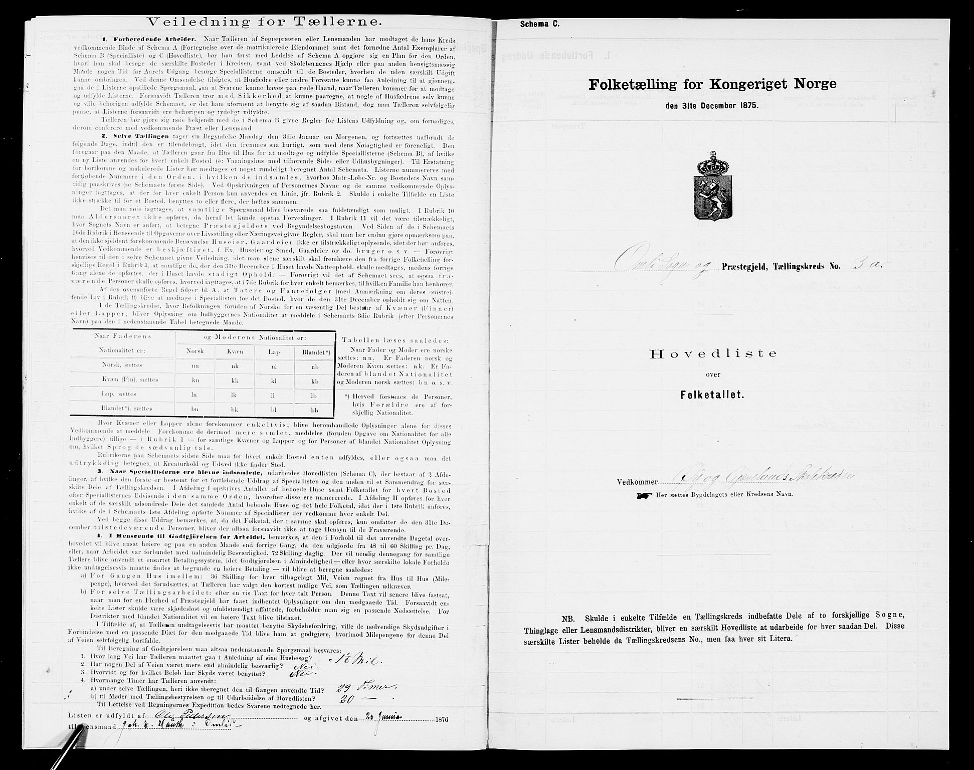 SAK, 1875 census for 0929P Åmli, 1875, p. 22