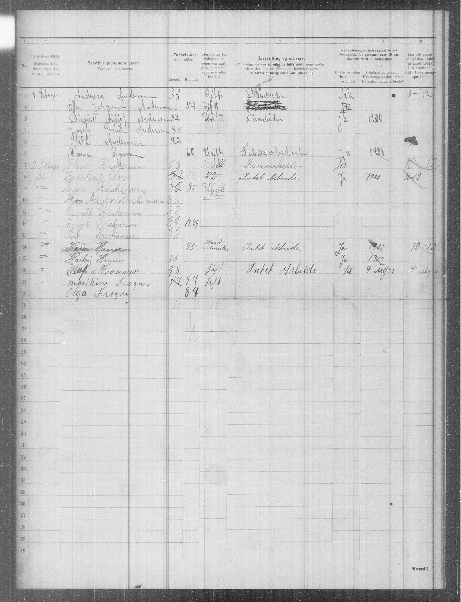 OBA, Municipal Census 1902 for Kristiania, 1902, p. 7854