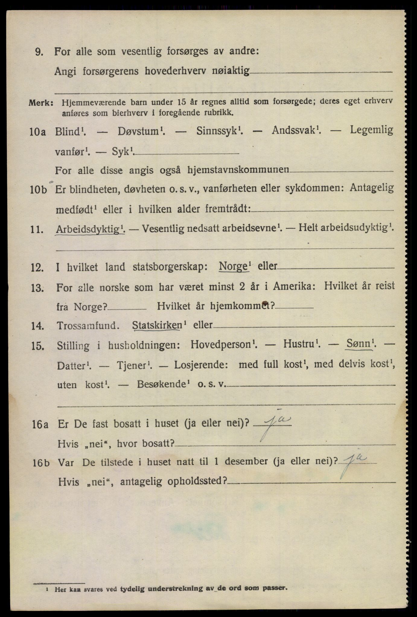 SAKO, 1920 census for Bamble, 1920, p. 4288
