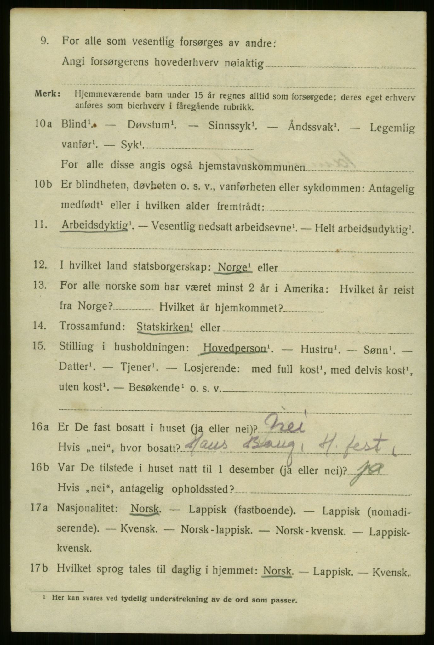 SATØ, 1920 census for Hammerfest, 1920, p. 4774