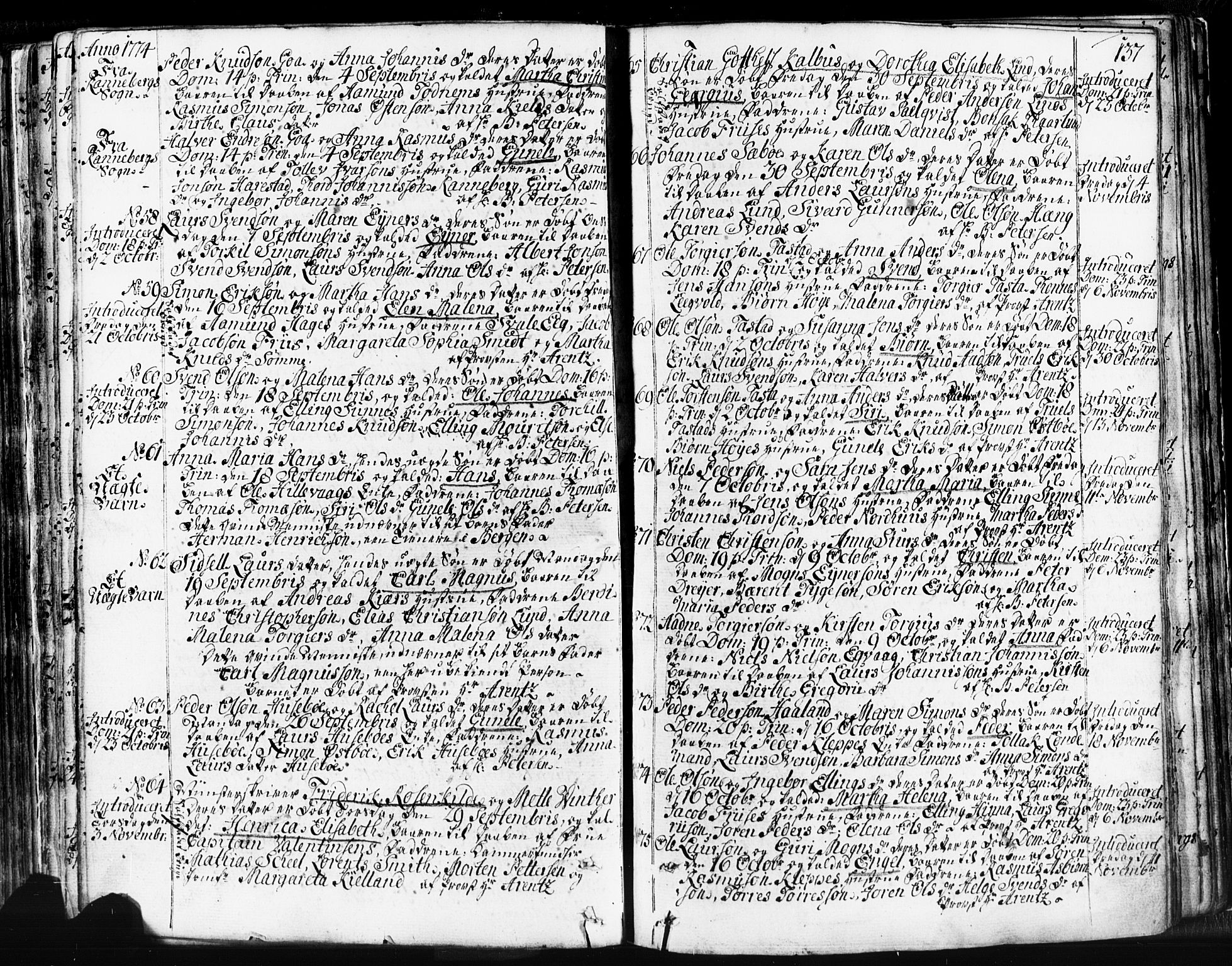 Domkirken sokneprestkontor, SAST/A-101812/001/30/30BB/L0004: Parish register (copy) no. B 4, 1752-1790, p. 137