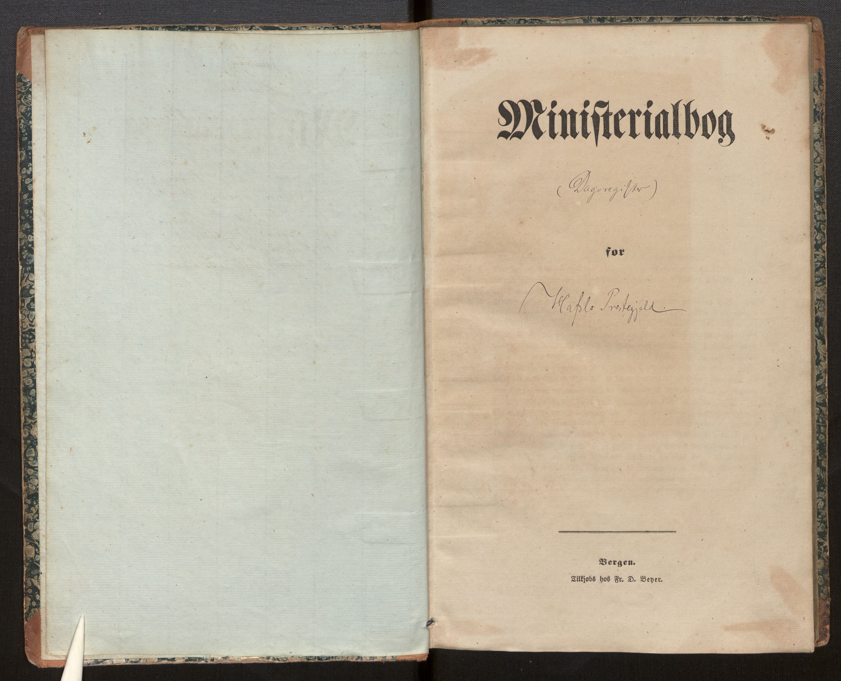 Hafslo sokneprestembete, AV/SAB-A-80301/H/Haa/Haaf/L0002: Diary records no. F 2, 1854-1879