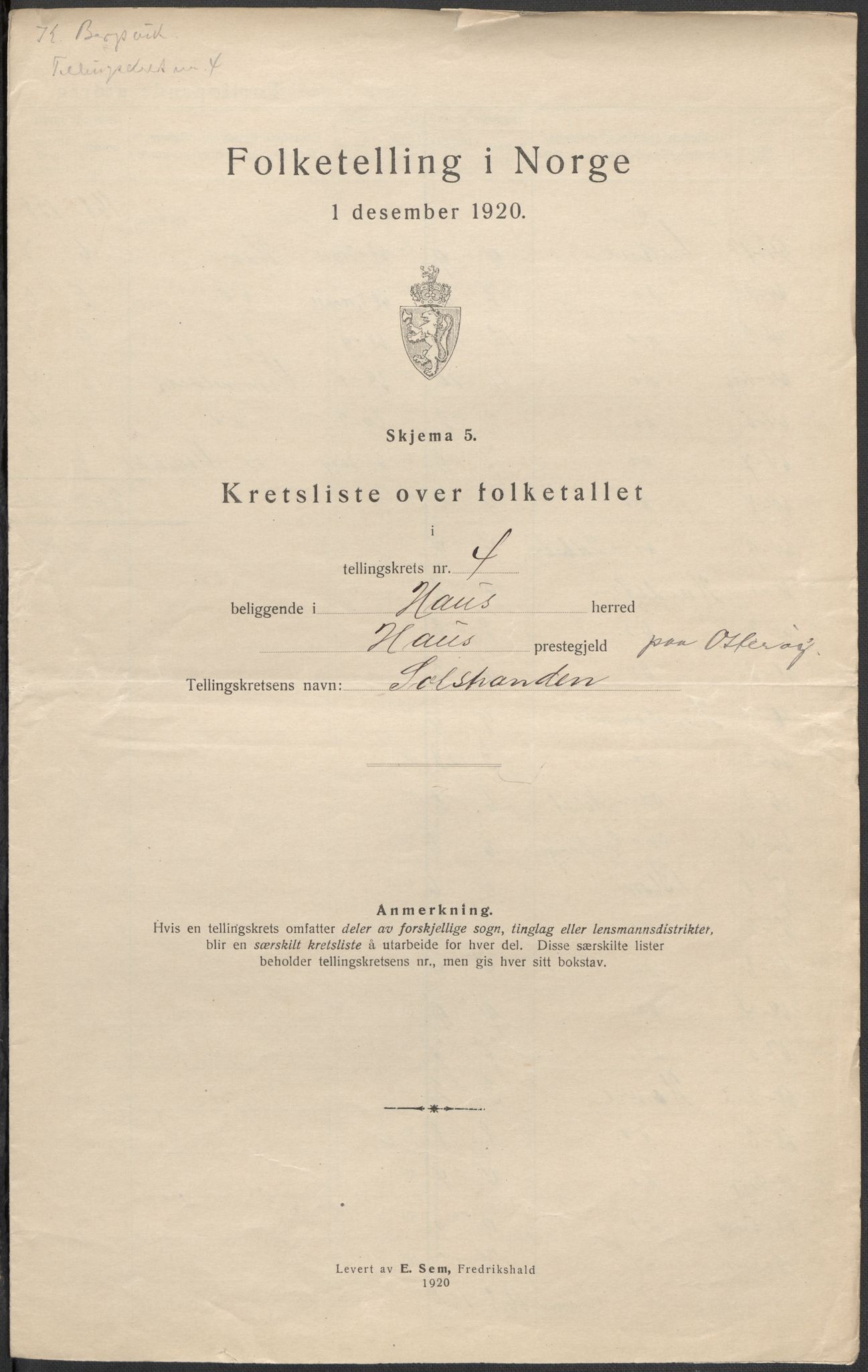 SAB, 1920 census for Haus, 1920, p. 15