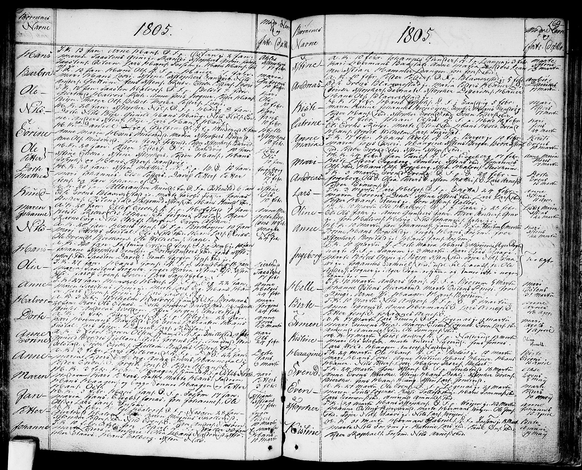 Asker prestekontor Kirkebøker, SAO/A-10256a/F/Fa/L0003: Parish register (official) no. I 3, 1767-1807, p. 169