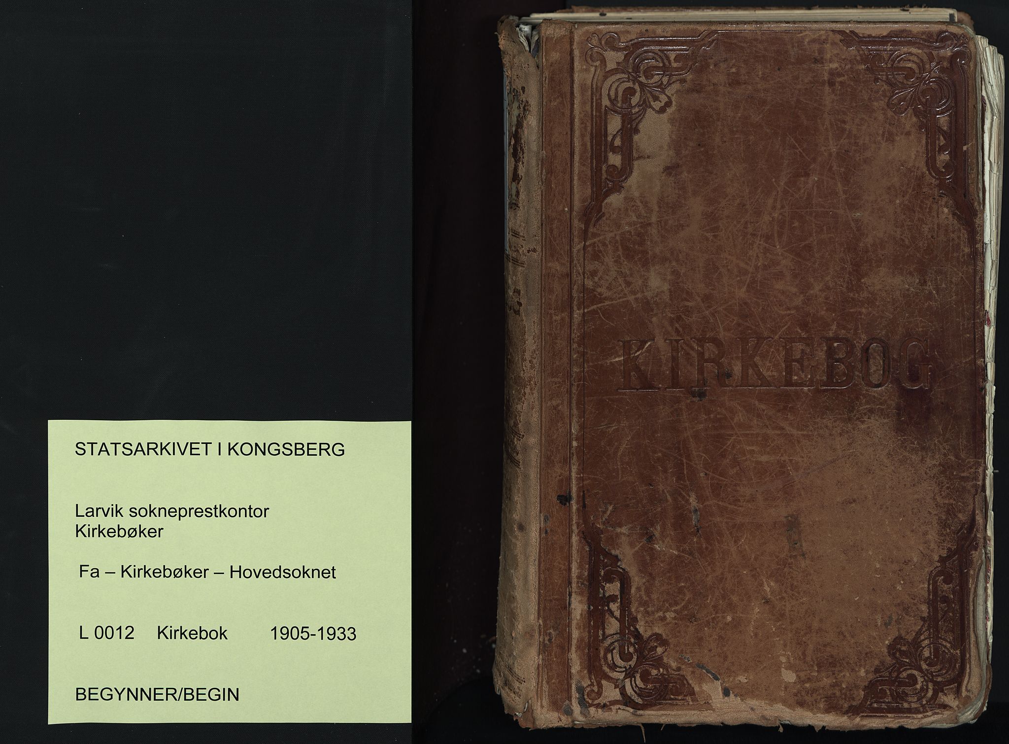 Larvik kirkebøker, SAKO/A-352/F/Fa/L0012: Parish register (official) no. I 12, 1905-1933