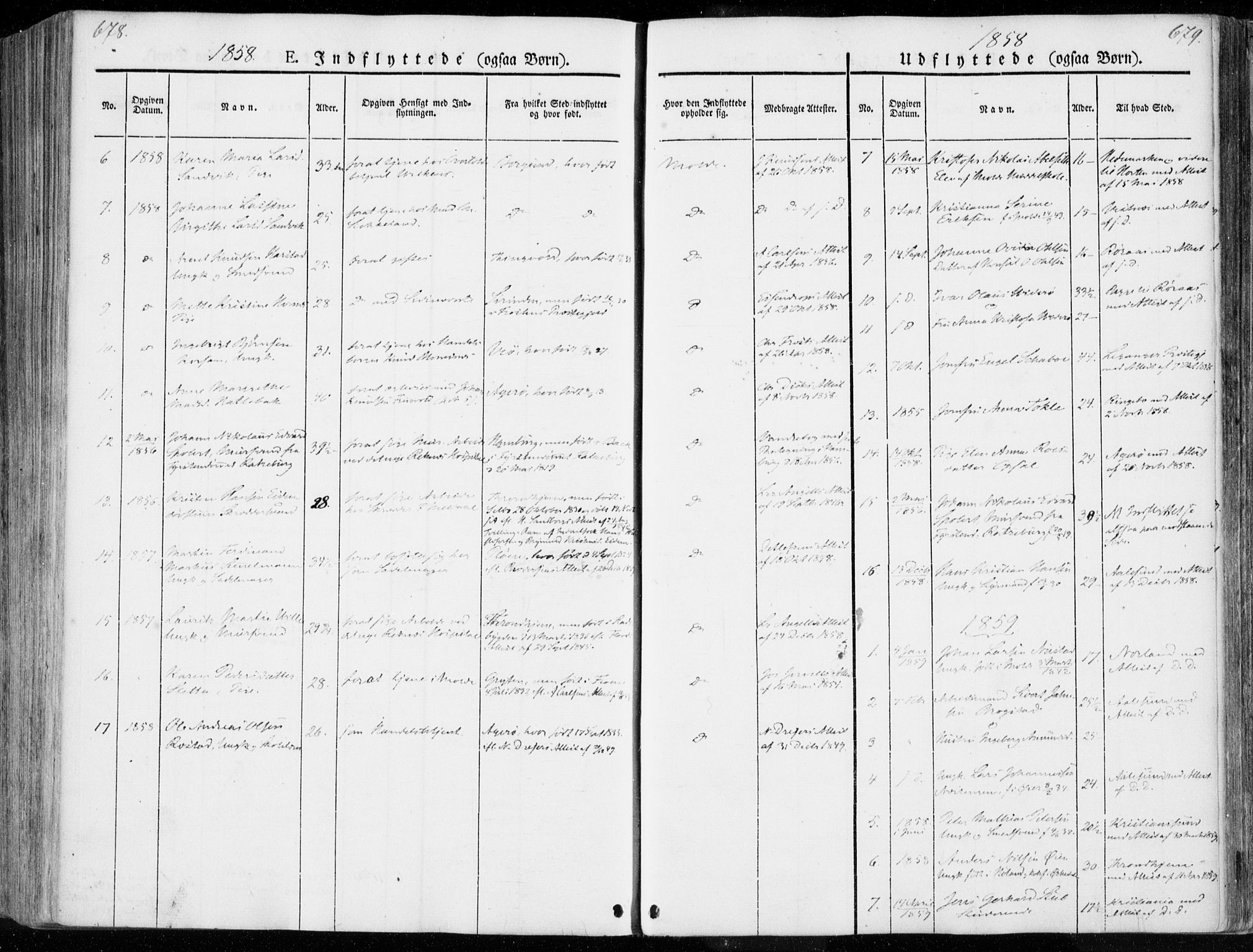 Ministerialprotokoller, klokkerbøker og fødselsregistre - Møre og Romsdal, SAT/A-1454/558/L0689: Parish register (official) no. 558A03, 1843-1872, p. 678-679