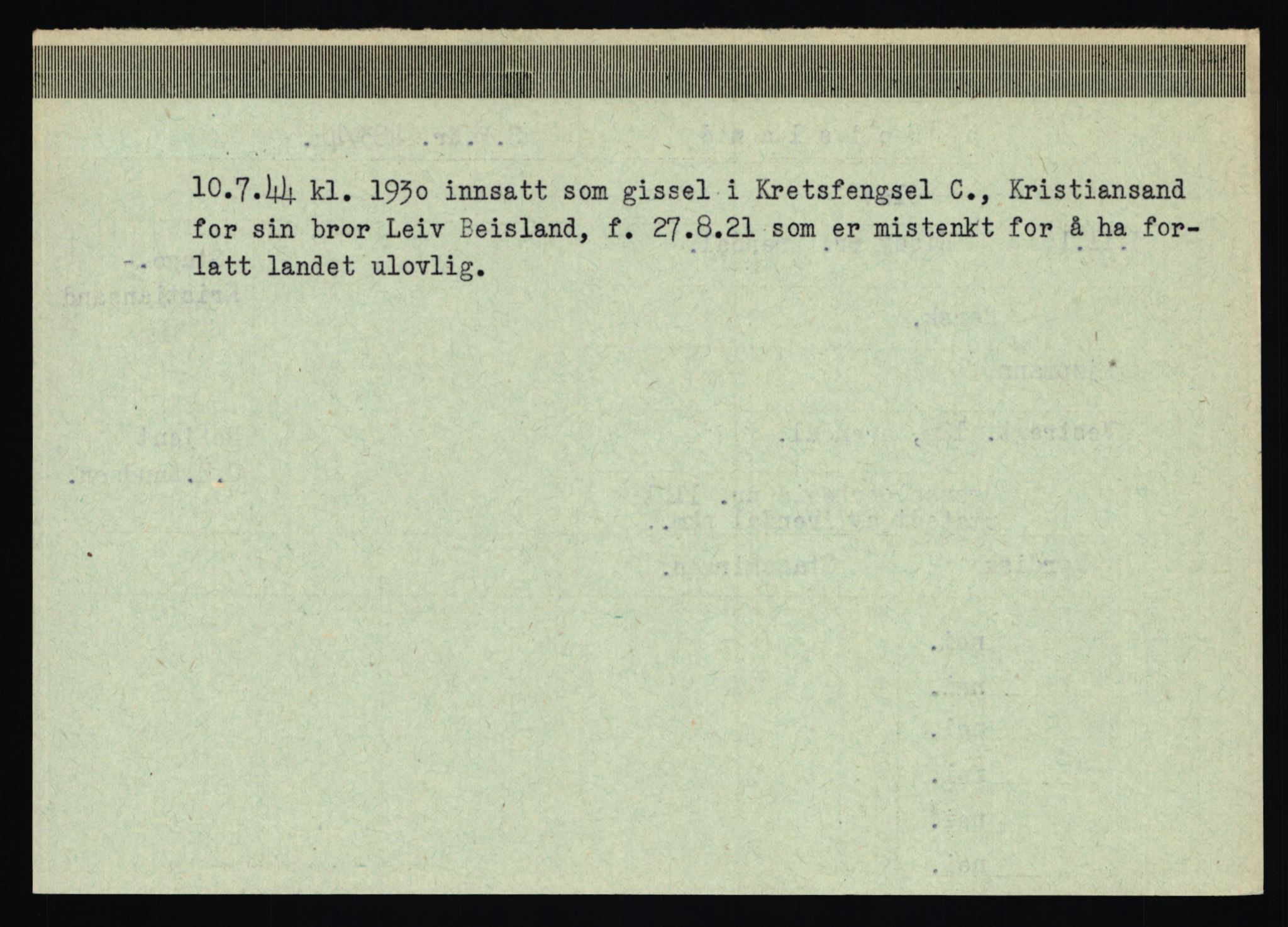 Statspolitiet - Hovedkontoret / Osloavdelingen, AV/RA-S-1329/C/Ca/L0002: Arneberg - Brand, 1943-1945, p. 1670