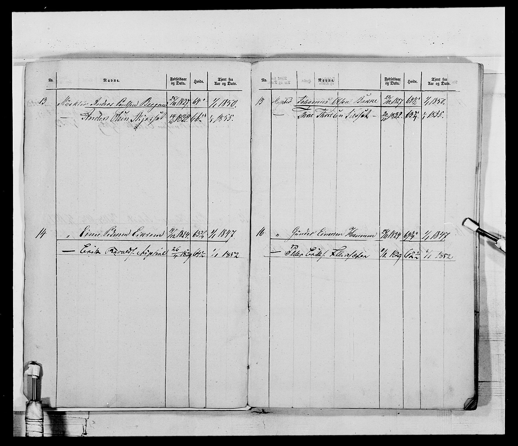 Generalitets- og kommissariatskollegiet, Det kongelige norske kommissariatskollegium, AV/RA-EA-5420/E/Eh/L0120: Tingvollske kompani, 1850-1870, p. 384