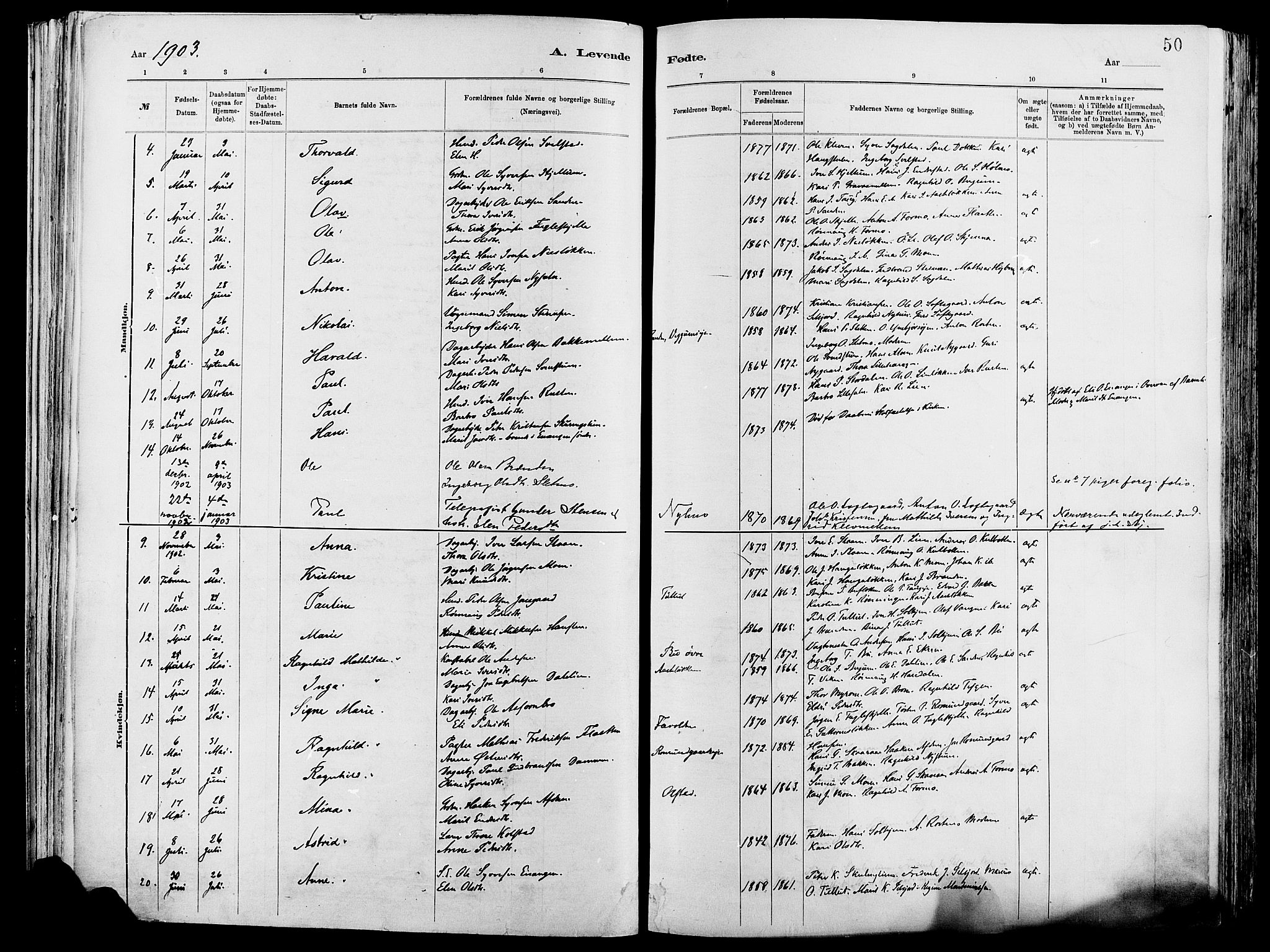 Vågå prestekontor, AV/SAH-PREST-076/H/Ha/Haa/L0008: Parish register (official) no. 8, 1886-1904, p. 50