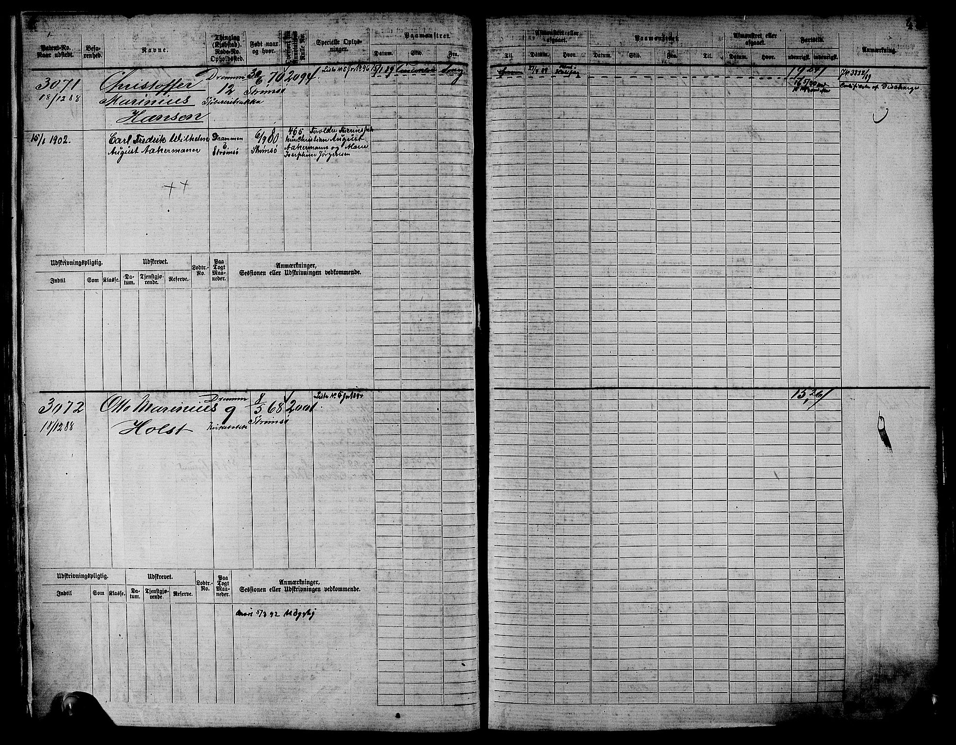 Drammen innrulleringsdistrikt, AV/SAKO-A-781/F/Fc/L0004: Hovedrulle, 1885, p. 50